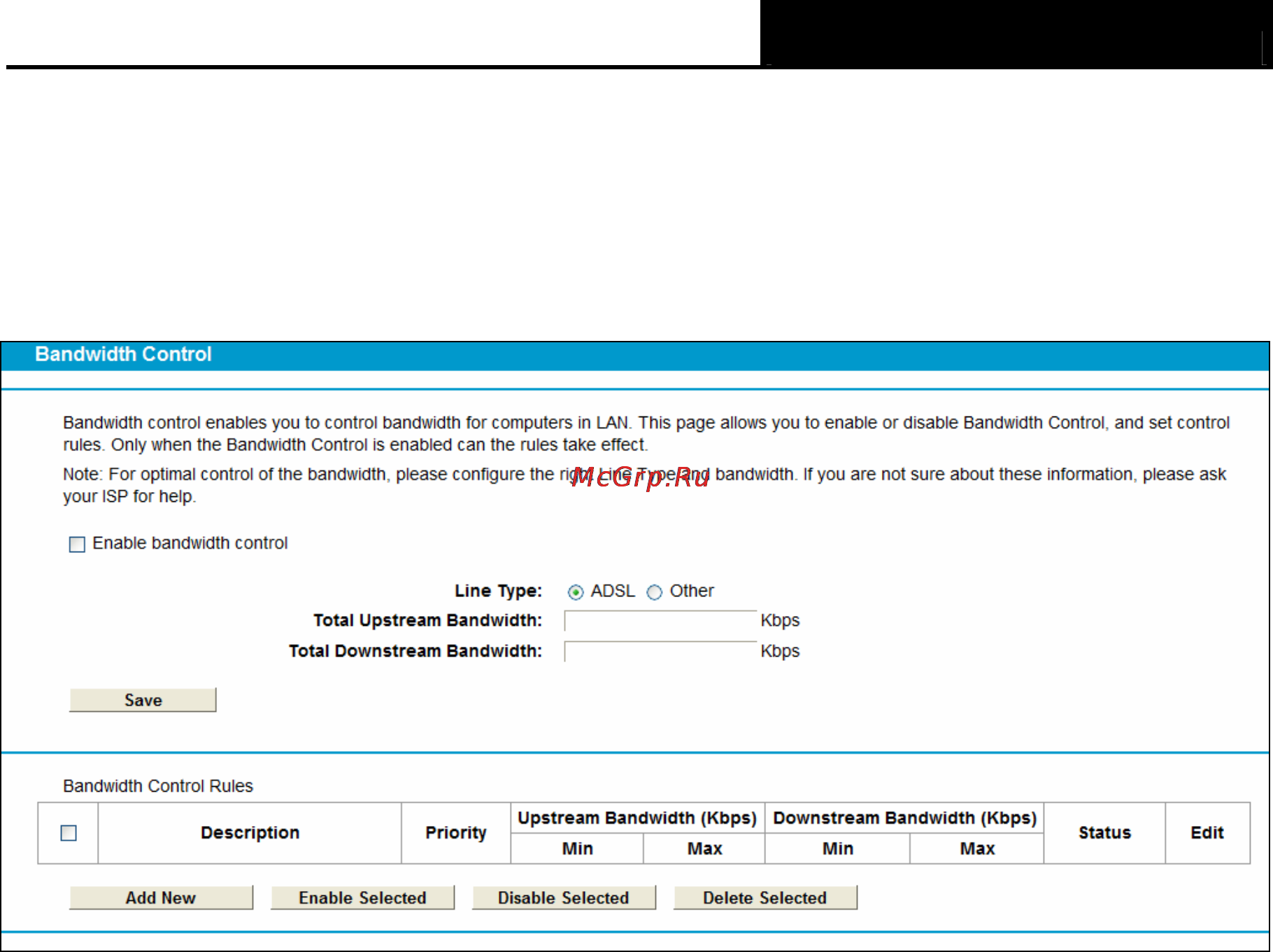 Tp-Link TD-8840T [54/77] Bandwidth control