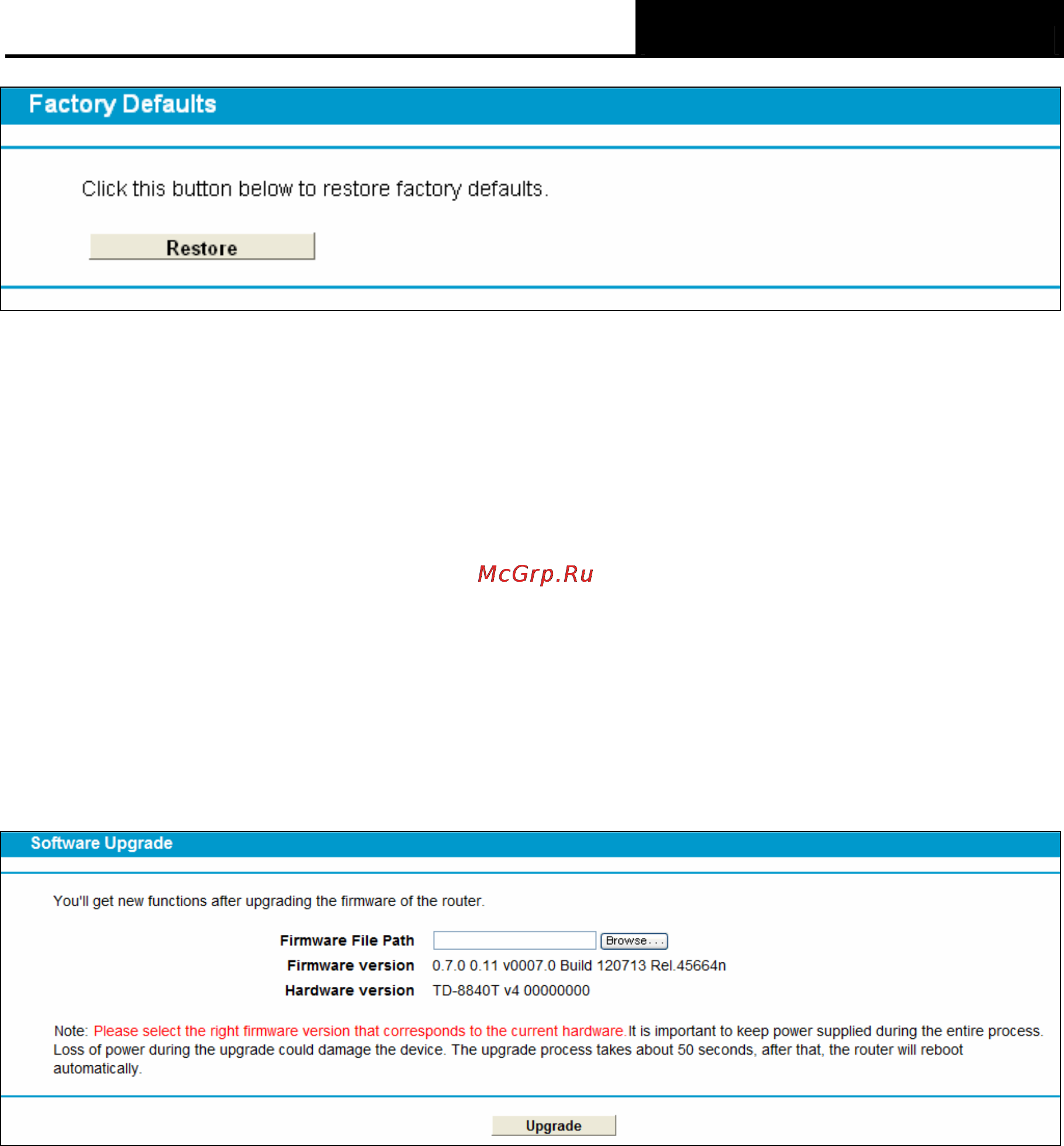 Tp-Link TD-8840T [64/77] Firmware upgrade