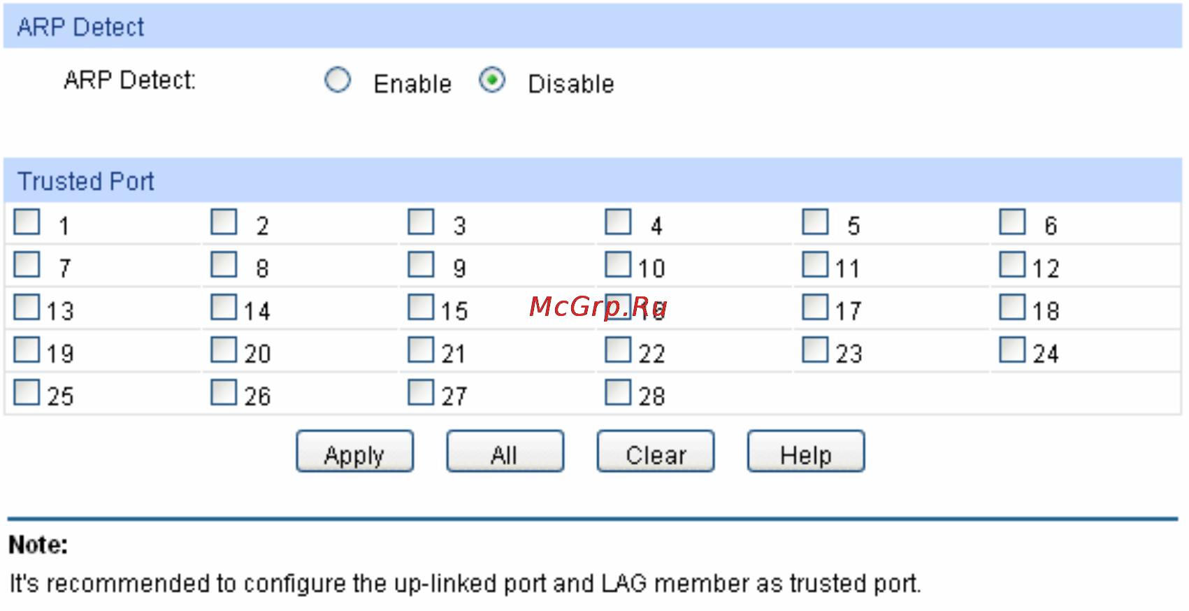 Tp-Link TL-SG5412F [167/257] Arp detect