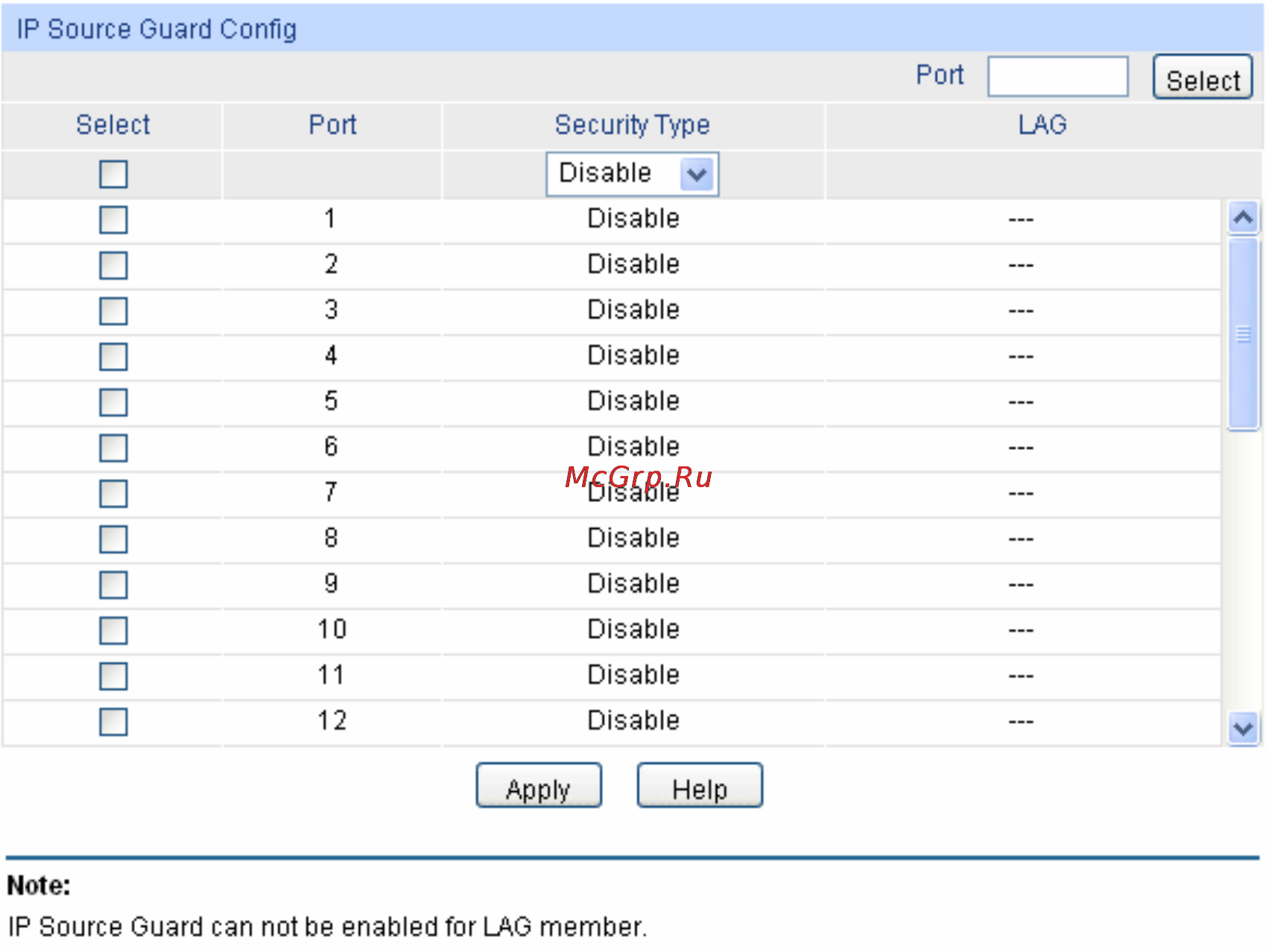 Tp-Link TL-SG5412F [170/257] Ip source guard