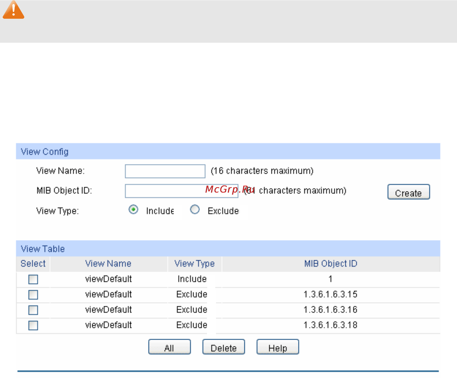 Tp-Link TL-SG5412F [184/257] Snmp view