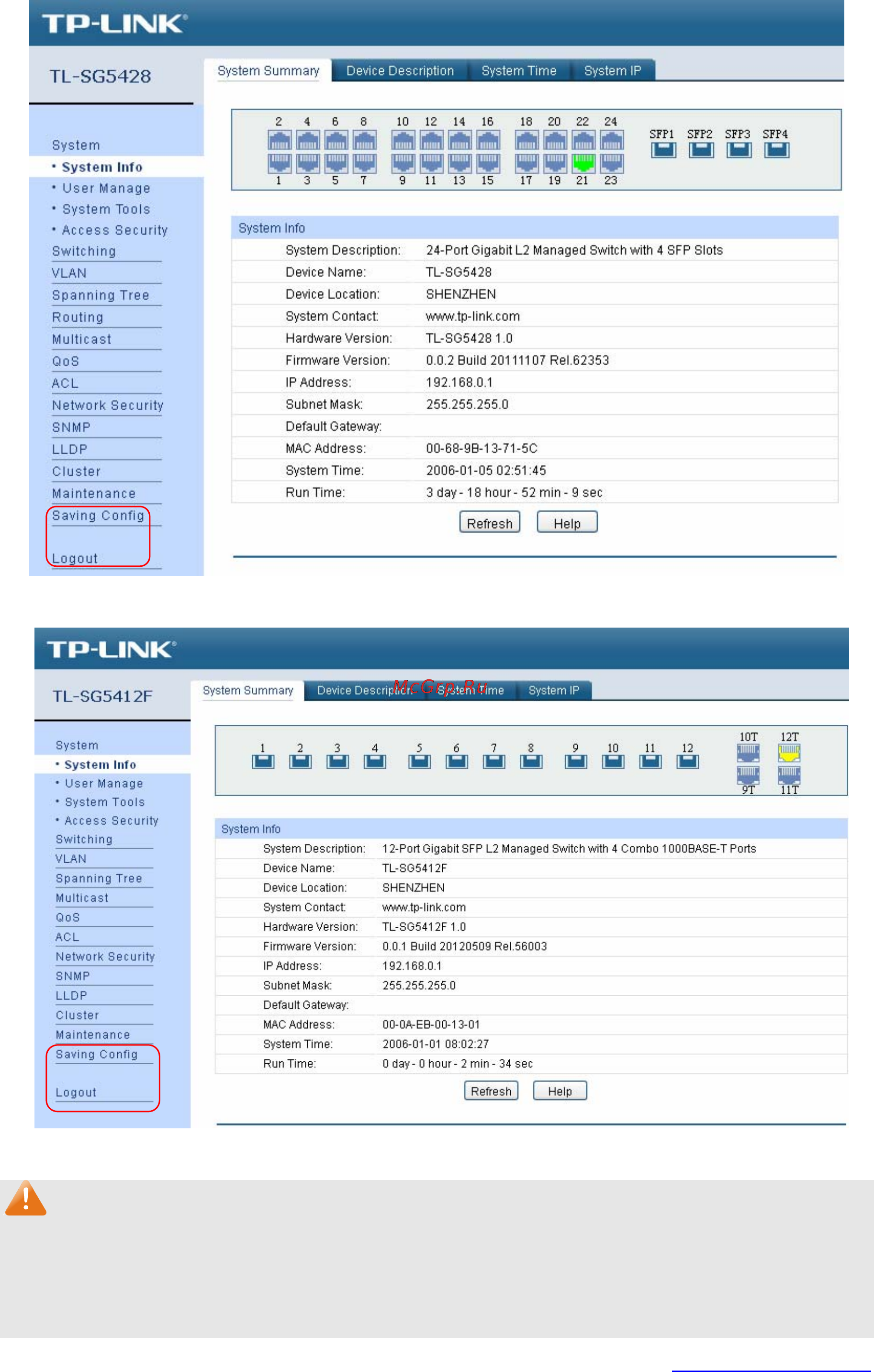Tp-Link TL-SG5412F Инструкция по эксплуатации онлайн [20/257] 38876