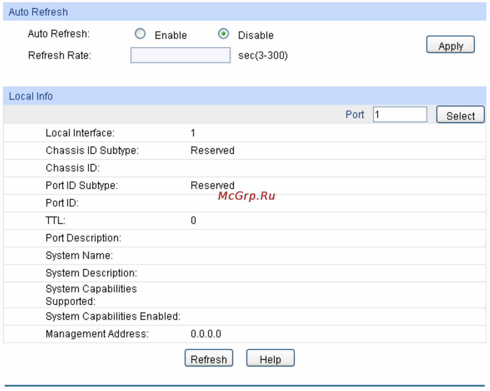Tp-Link TL-SG5412F [203/257] Local info
