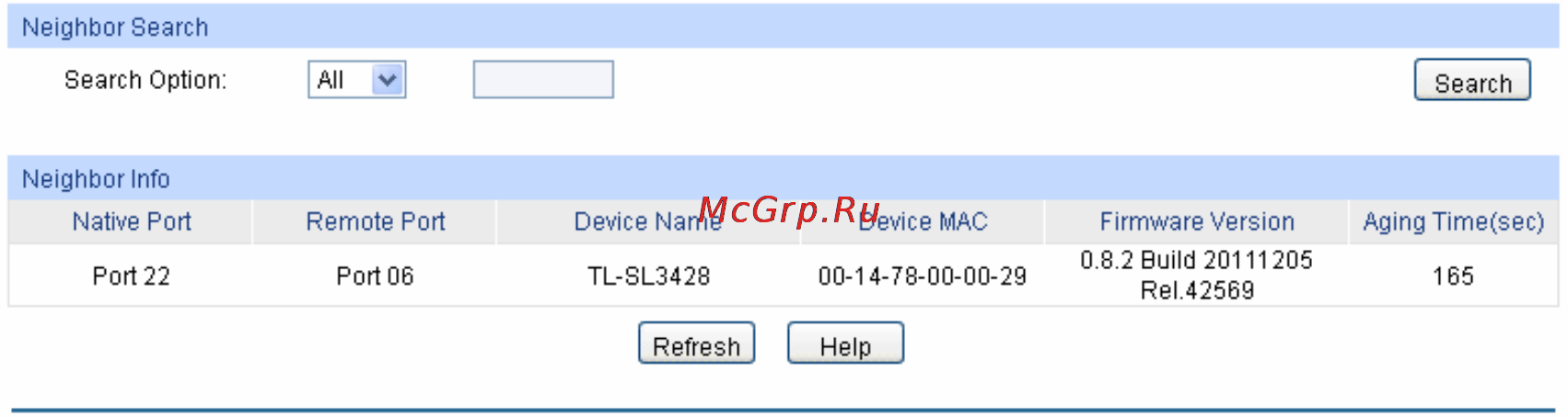 Tp-Link TL-SG5412F [208/257] Neighbor info