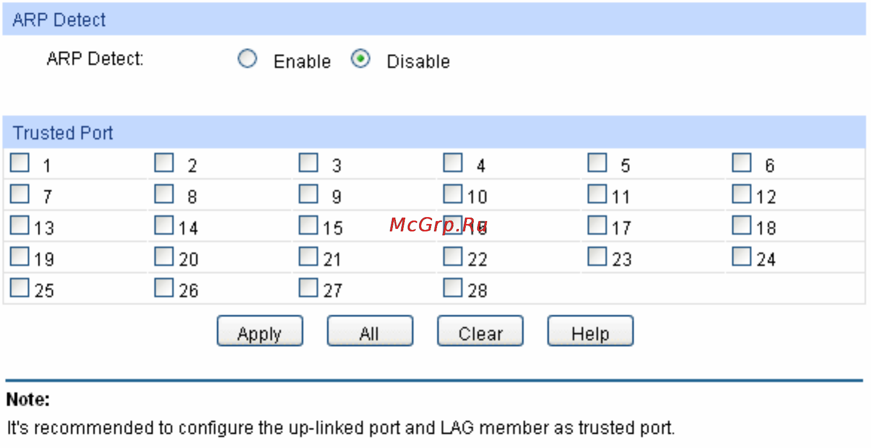 Tp-Link TL-SL5428E [177/259] Arp detect