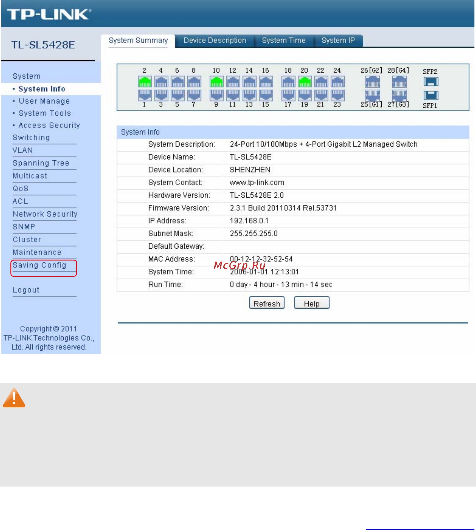 Tp-Link TL-SL5428E Инструкция по эксплуатации онлайн [18/259] 38881