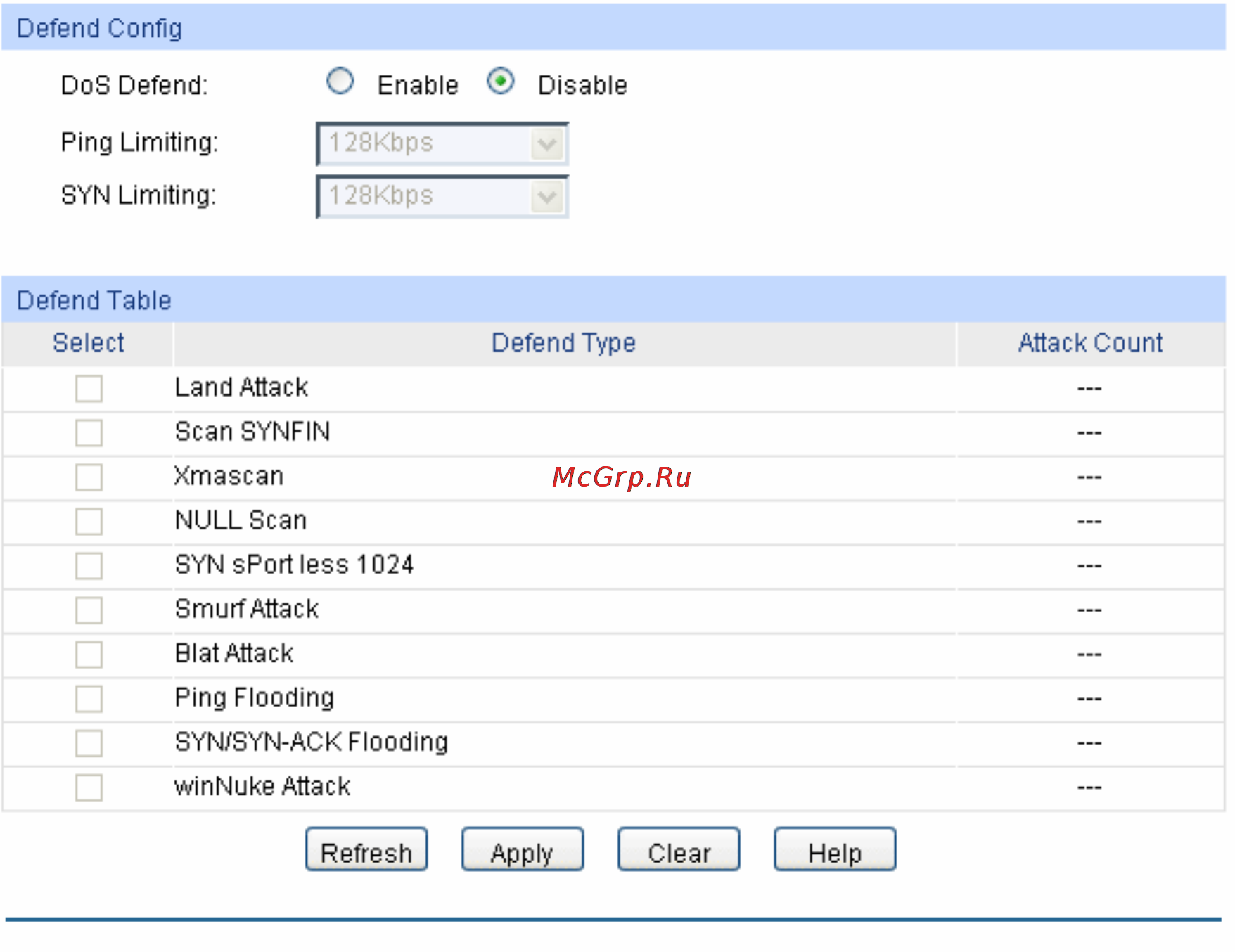 Tp-Link TL-SL5428E [183/259] Dos defend