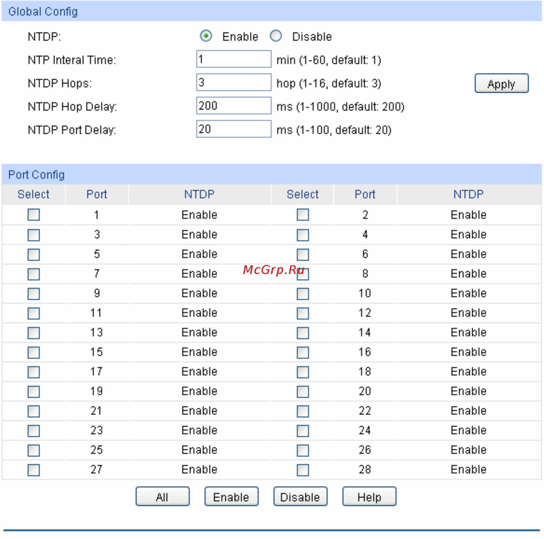 Tp-Link TL-SL5428E [217/259] Ntdp config