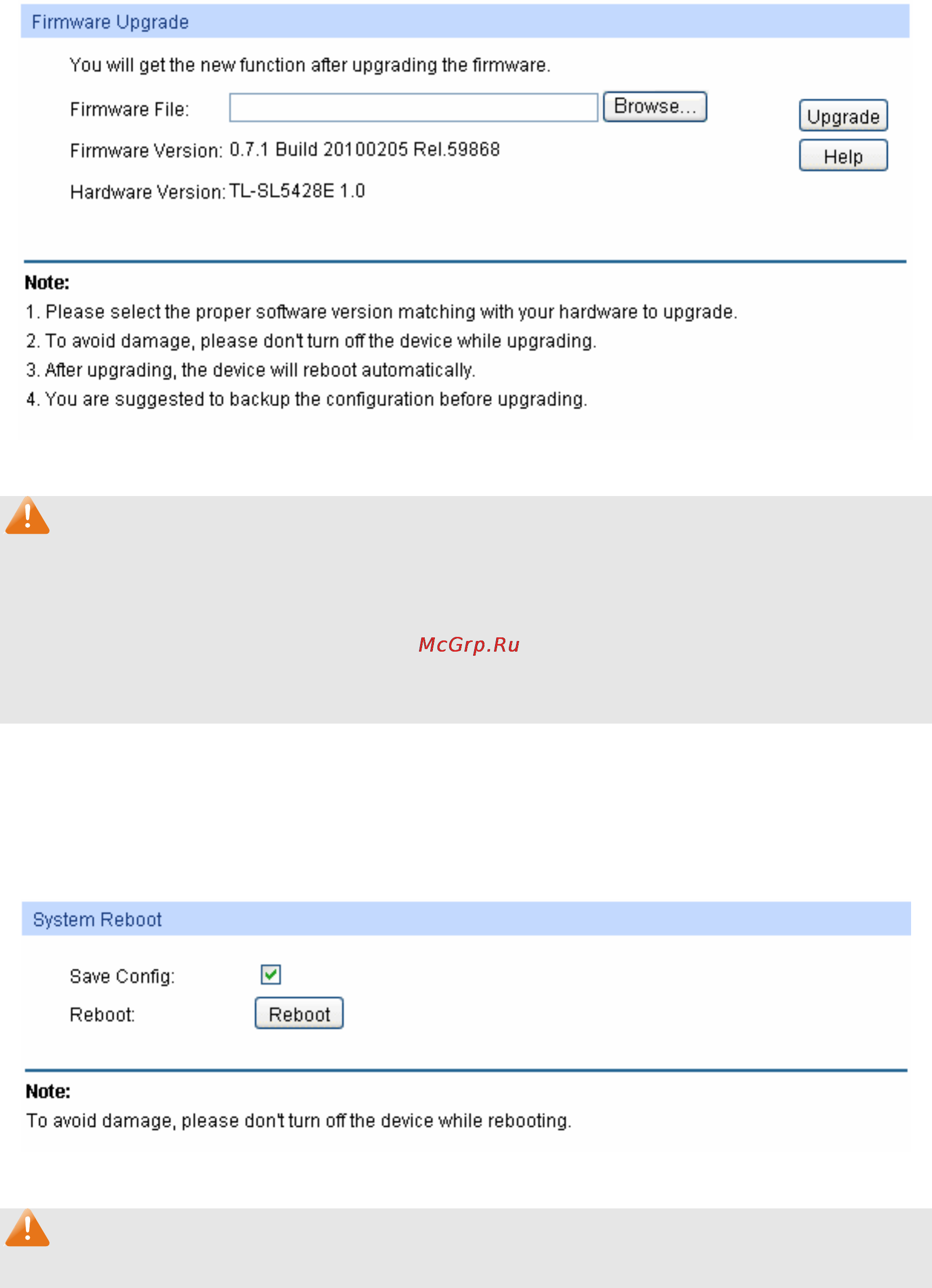 Tp-Link TL-SL5428E [28/259] System reboot