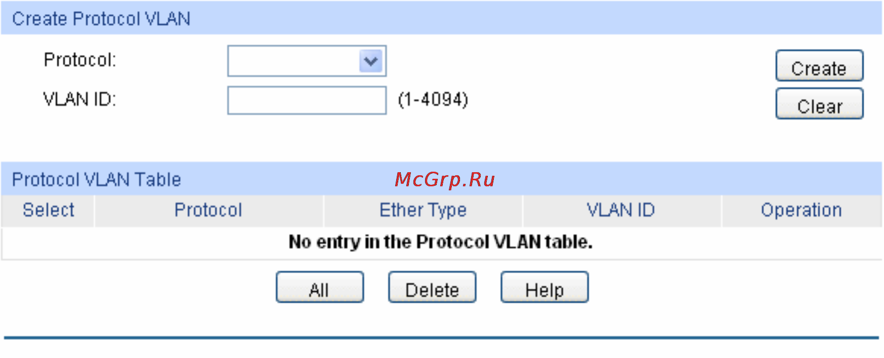 Tp-Link TL-SL5428E [69/259] Protocol vlan
