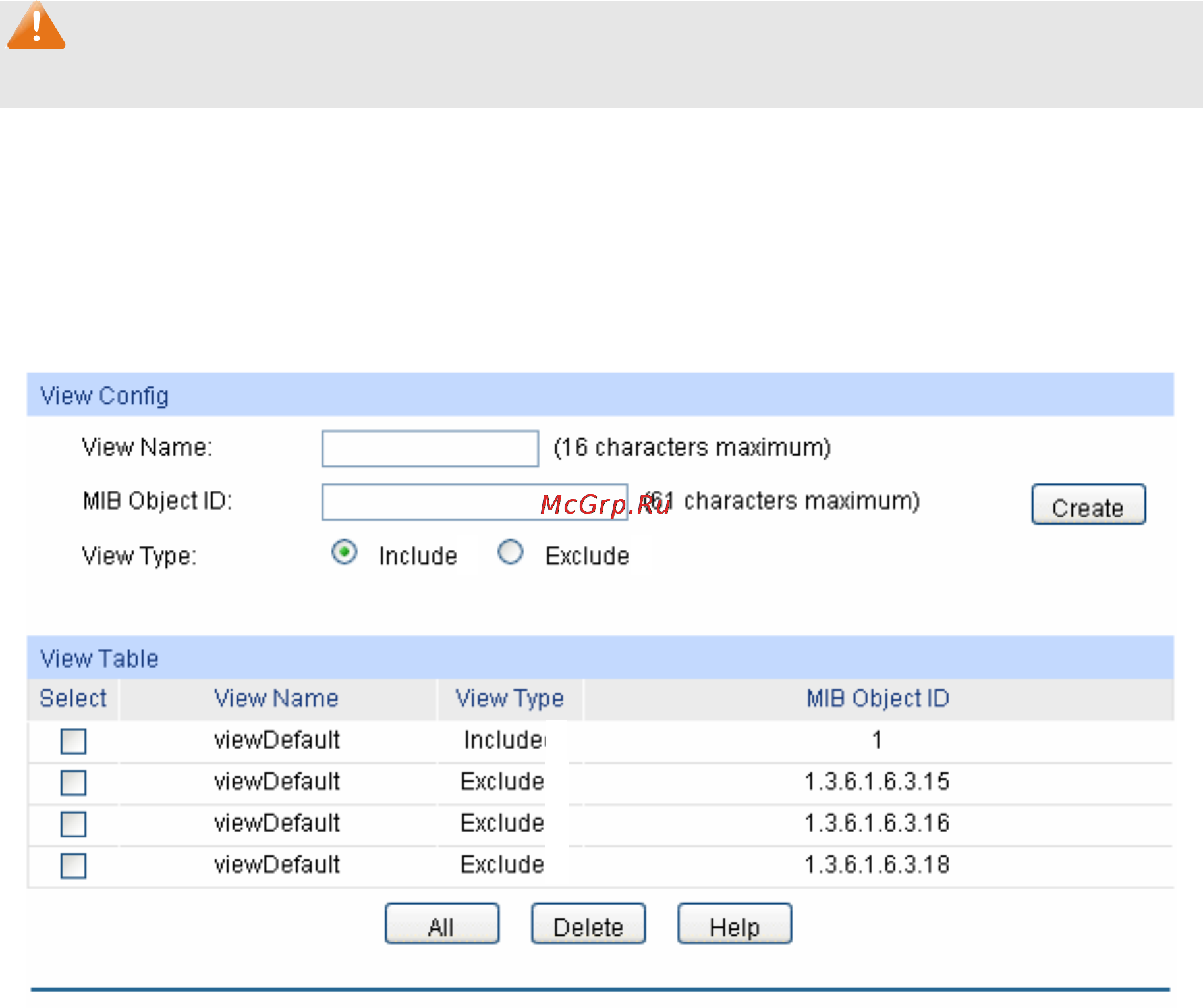 Tp-Link TL-SG3424P [186/259] Snmp view