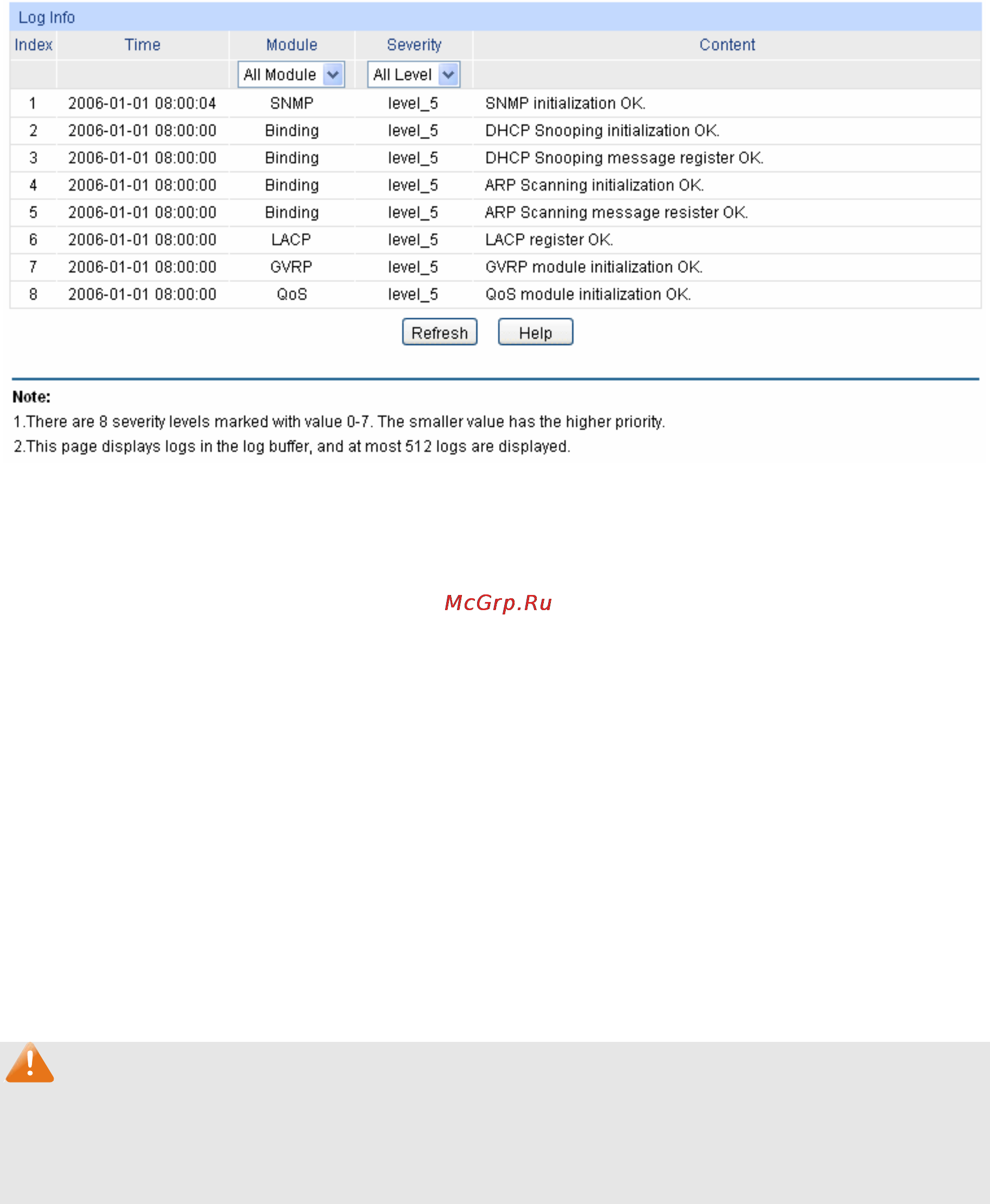 Tp-Link TL-SG3424P [232/259] Log table
