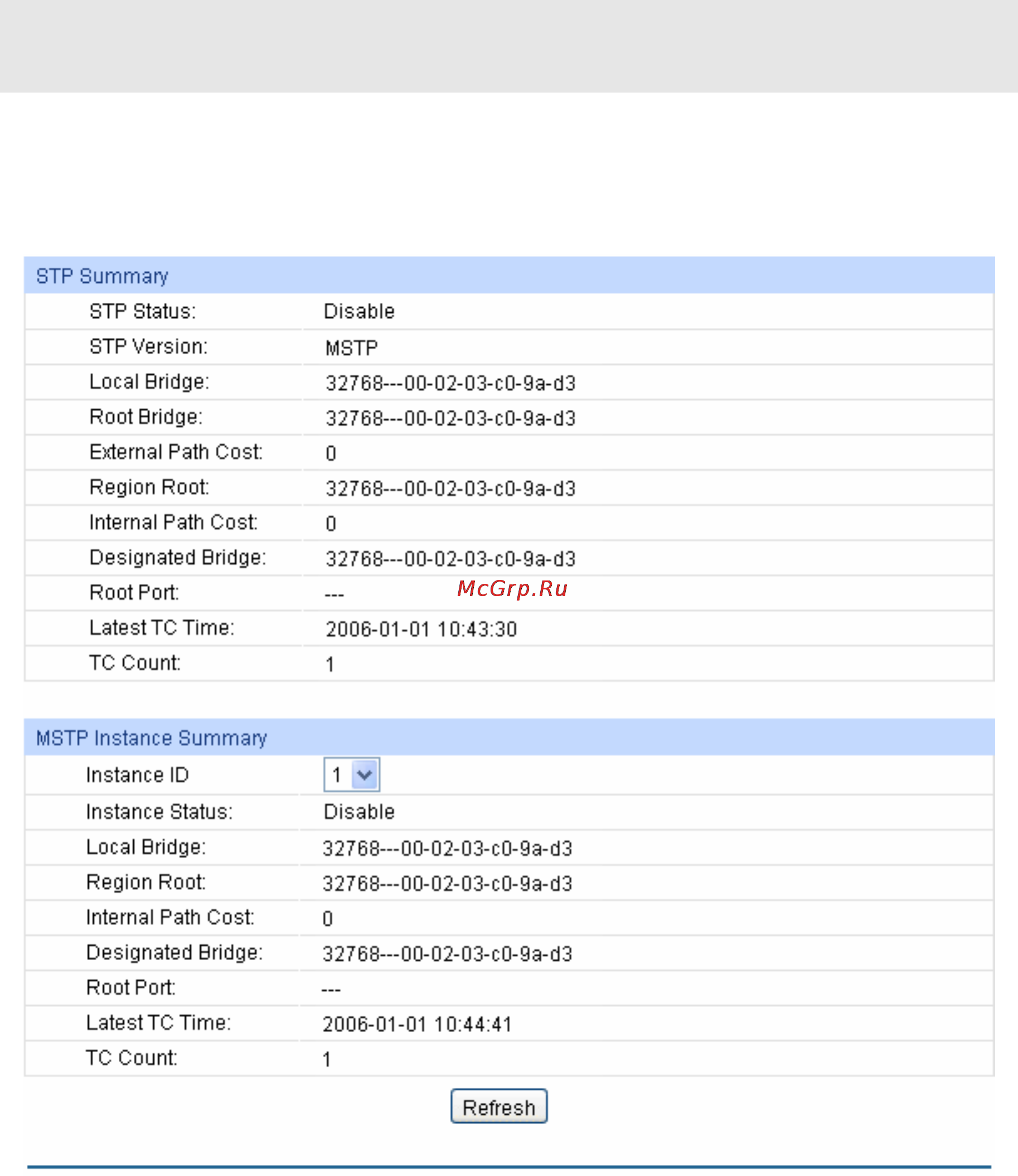 Tp-Link TL-SG3424P [88/259] Stp summary