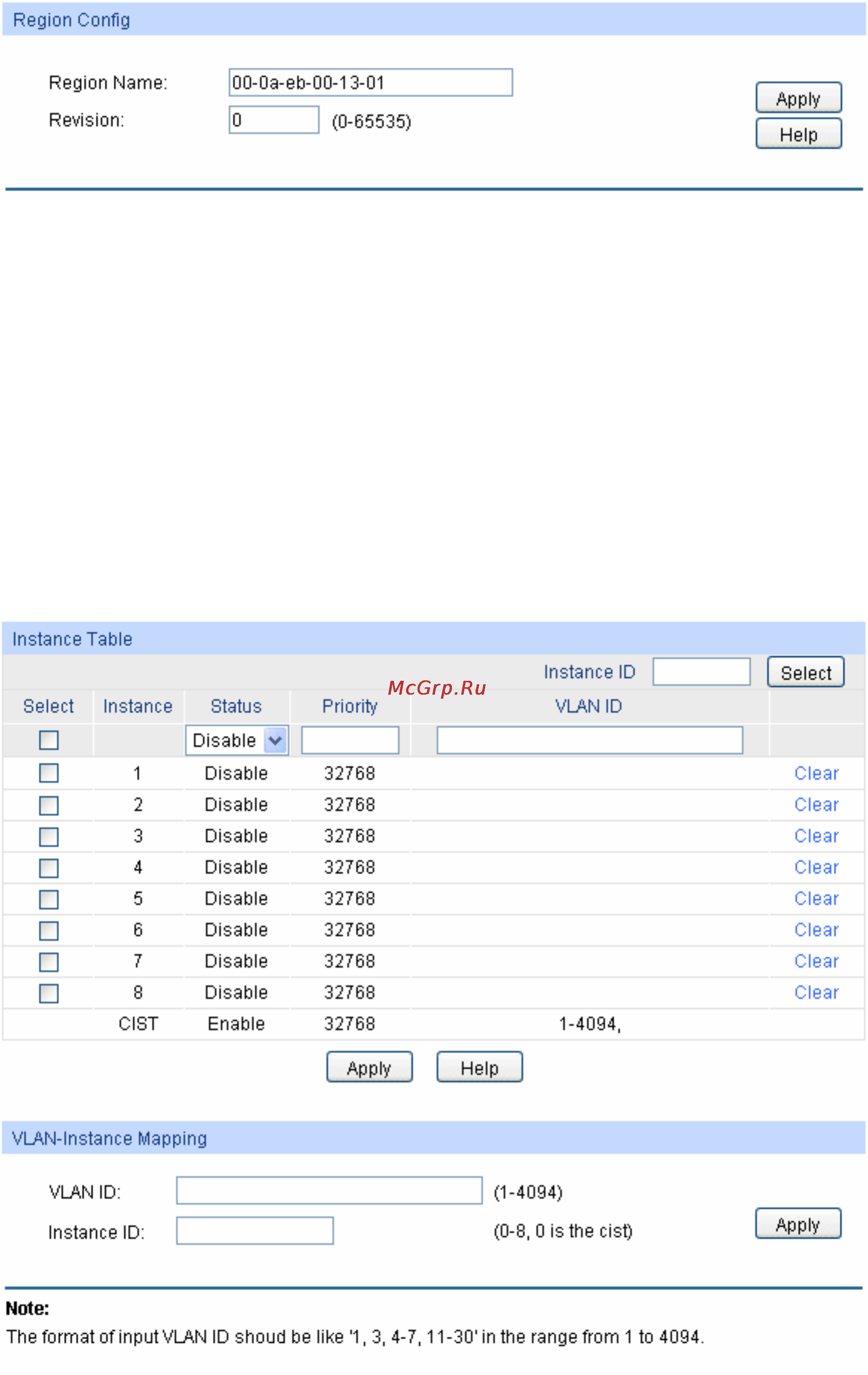 Tp-Link TL-SG3424P [91/259] Instance config