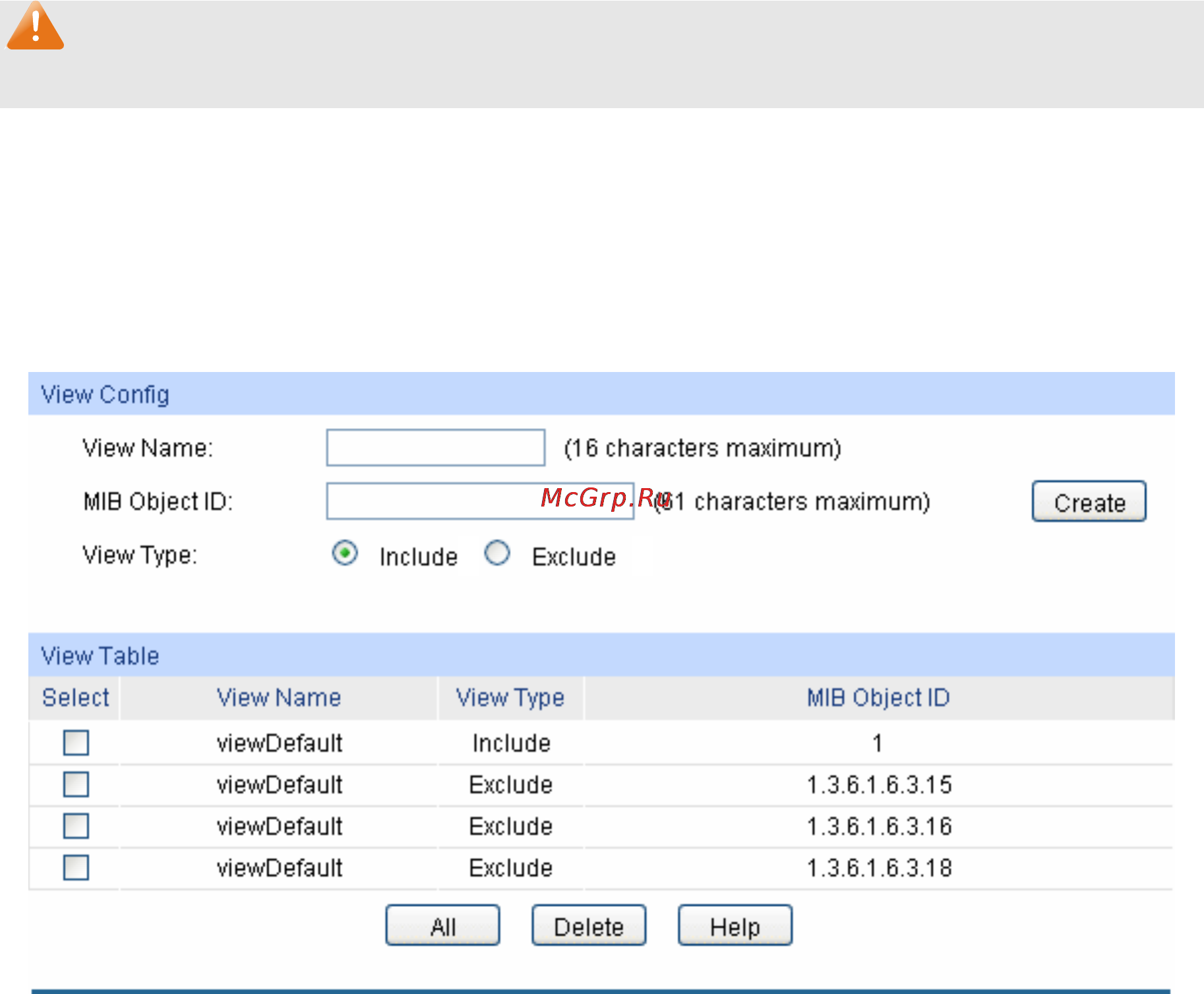 Tp-Link TL-SG3424 [183/241] Snmp view