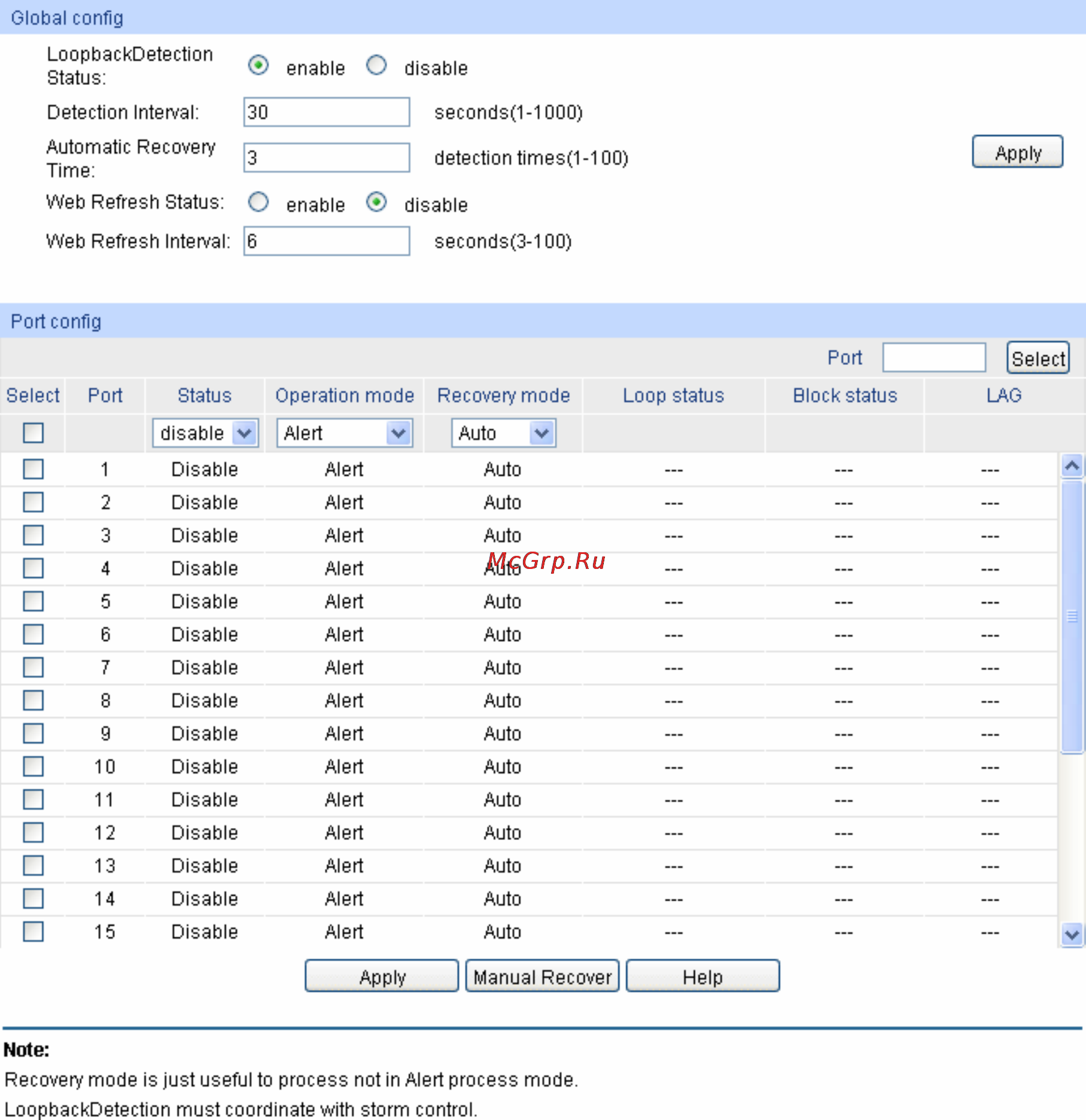 Tp-Link TL-SG3424 [46/241] Loopback detection