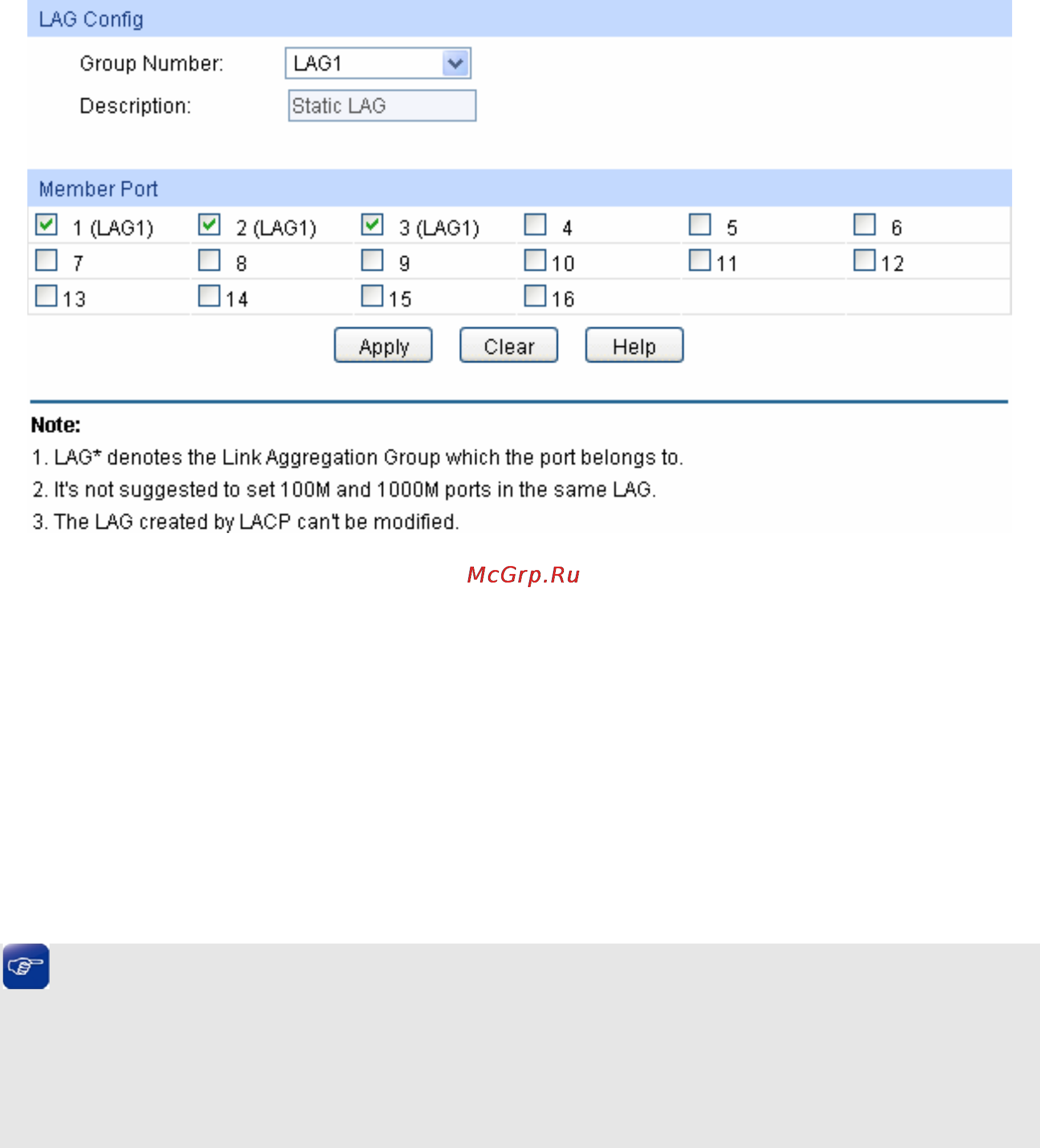 Tp-Link TL-SG3424 [50/241] Lacp config