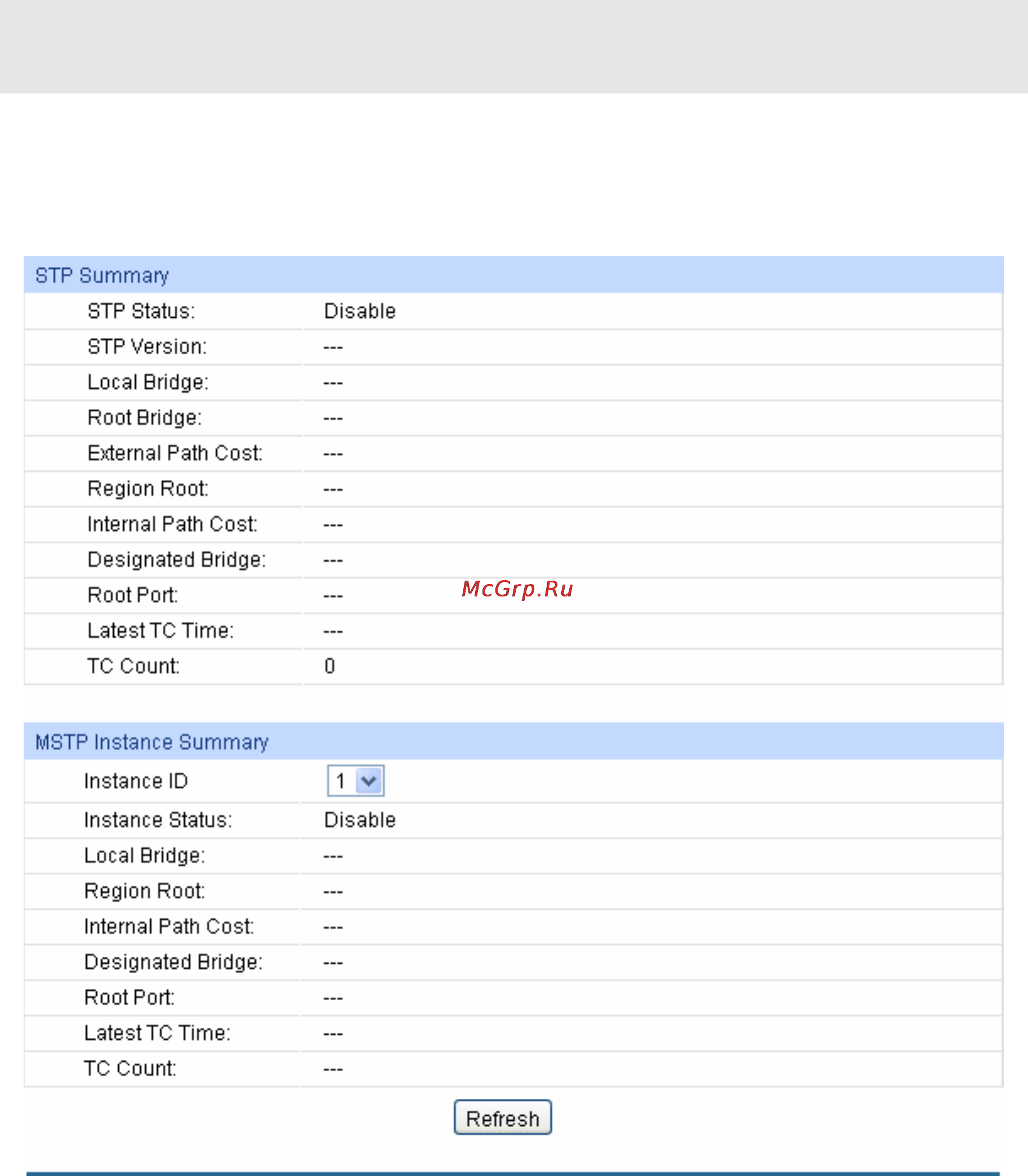 Tp-Link TL-SG3424 [92/241] Stp summary