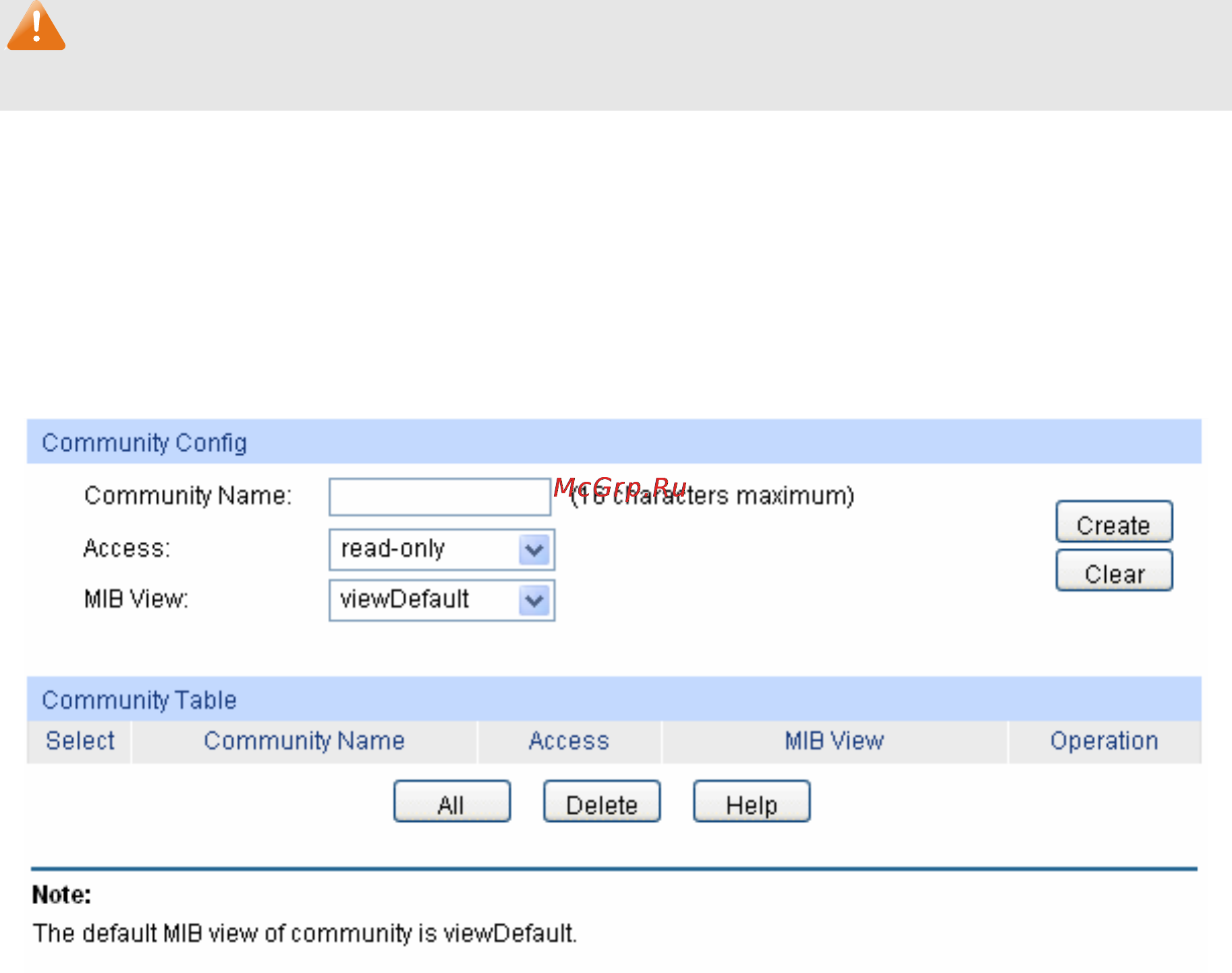 Tp-Link TL-SG3216 [182/236] Snmp community
