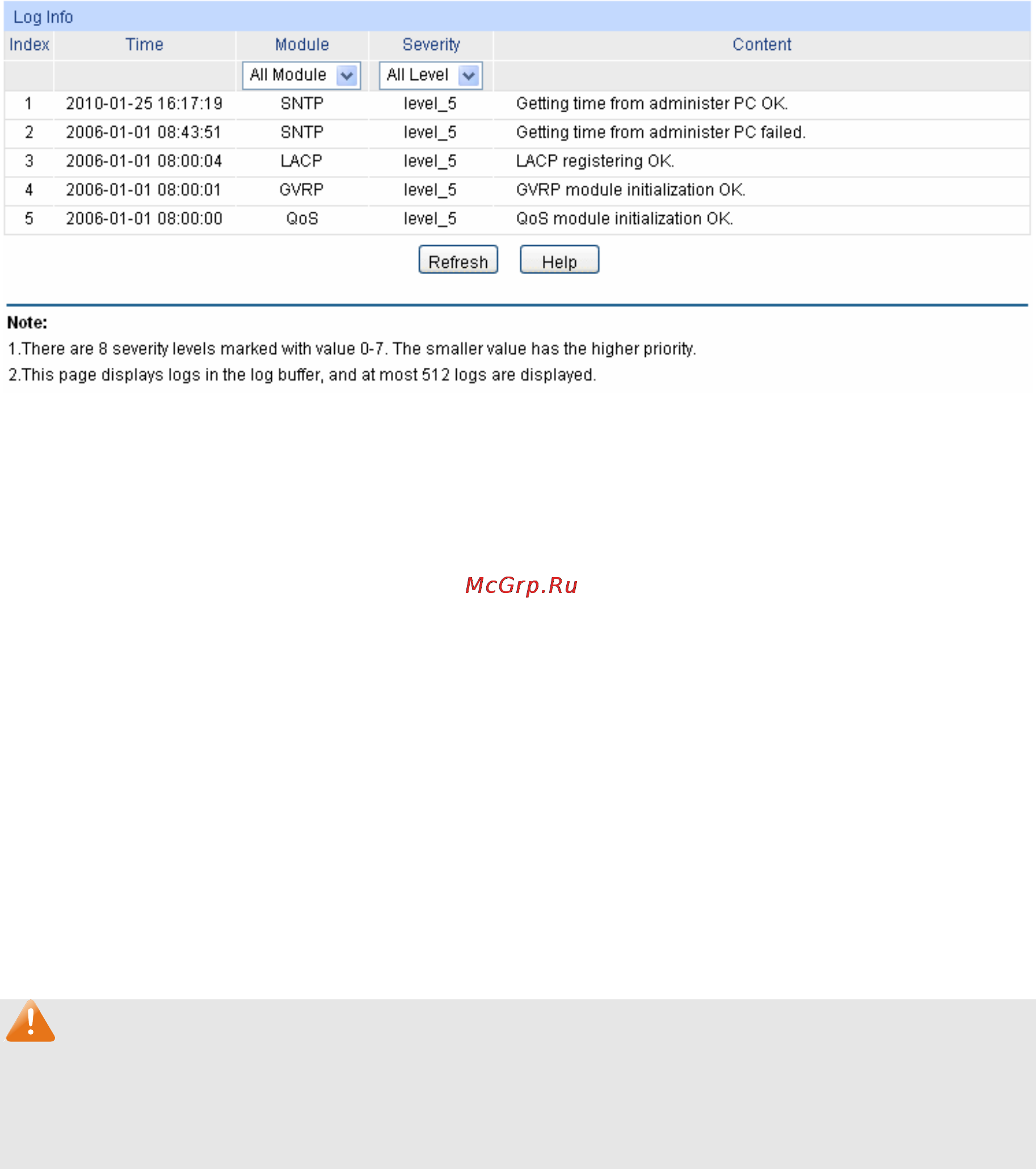 Tp-Link TL-SG3216 [209/236] Log table