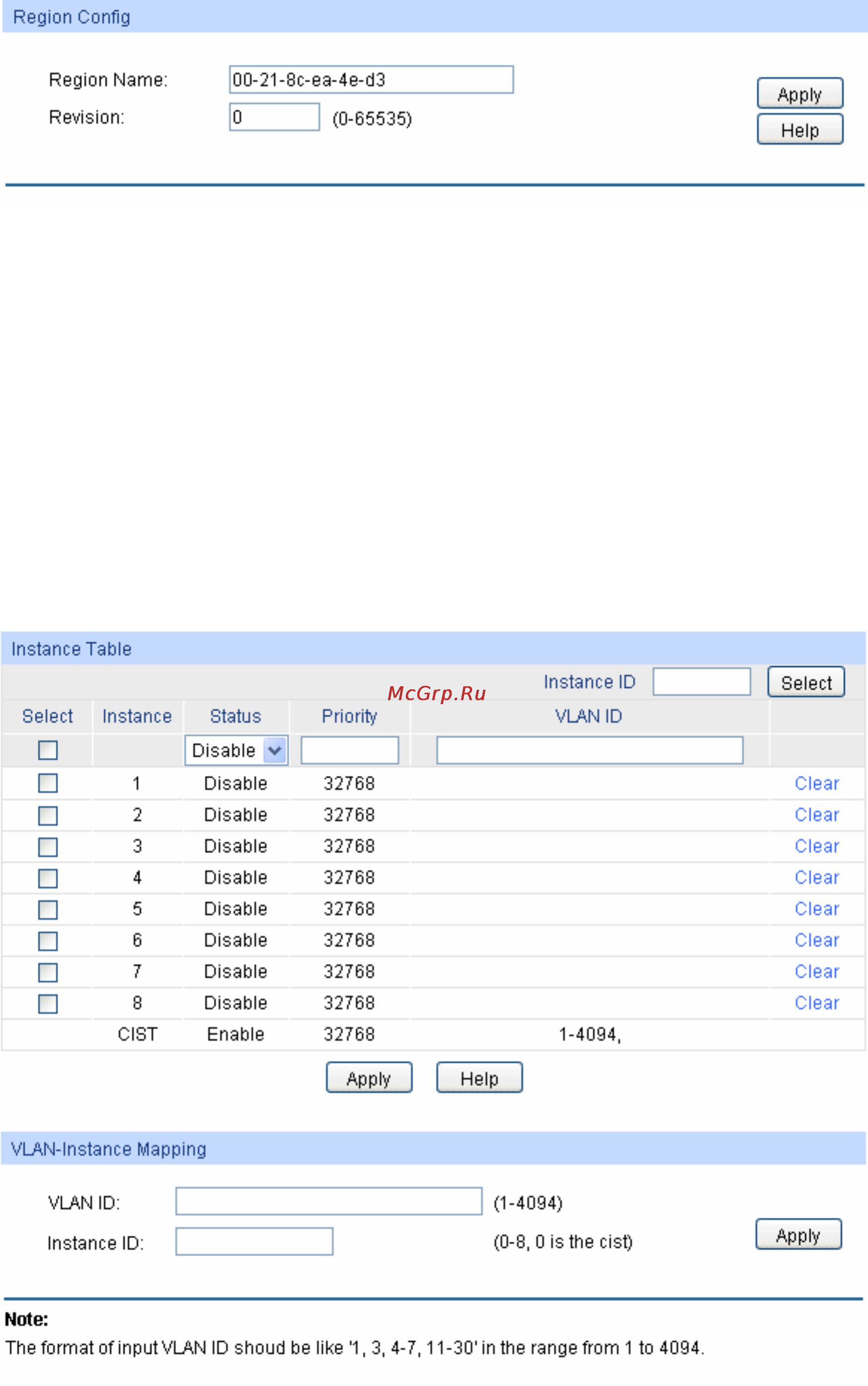 Tp-Link TL-SG3216 [90/236] Instance config