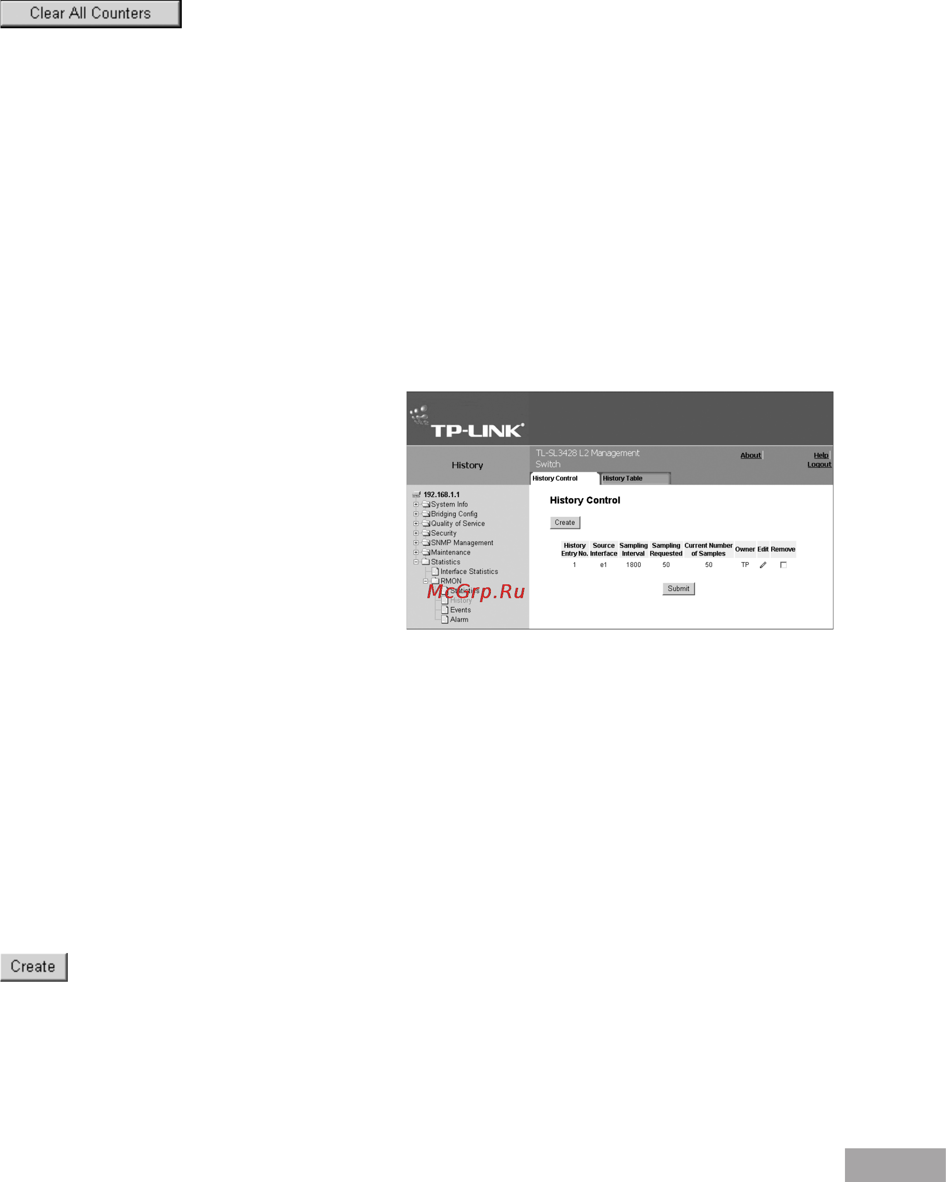 Tp-Link TL-SL3452 [105/120] Configuring rmon history