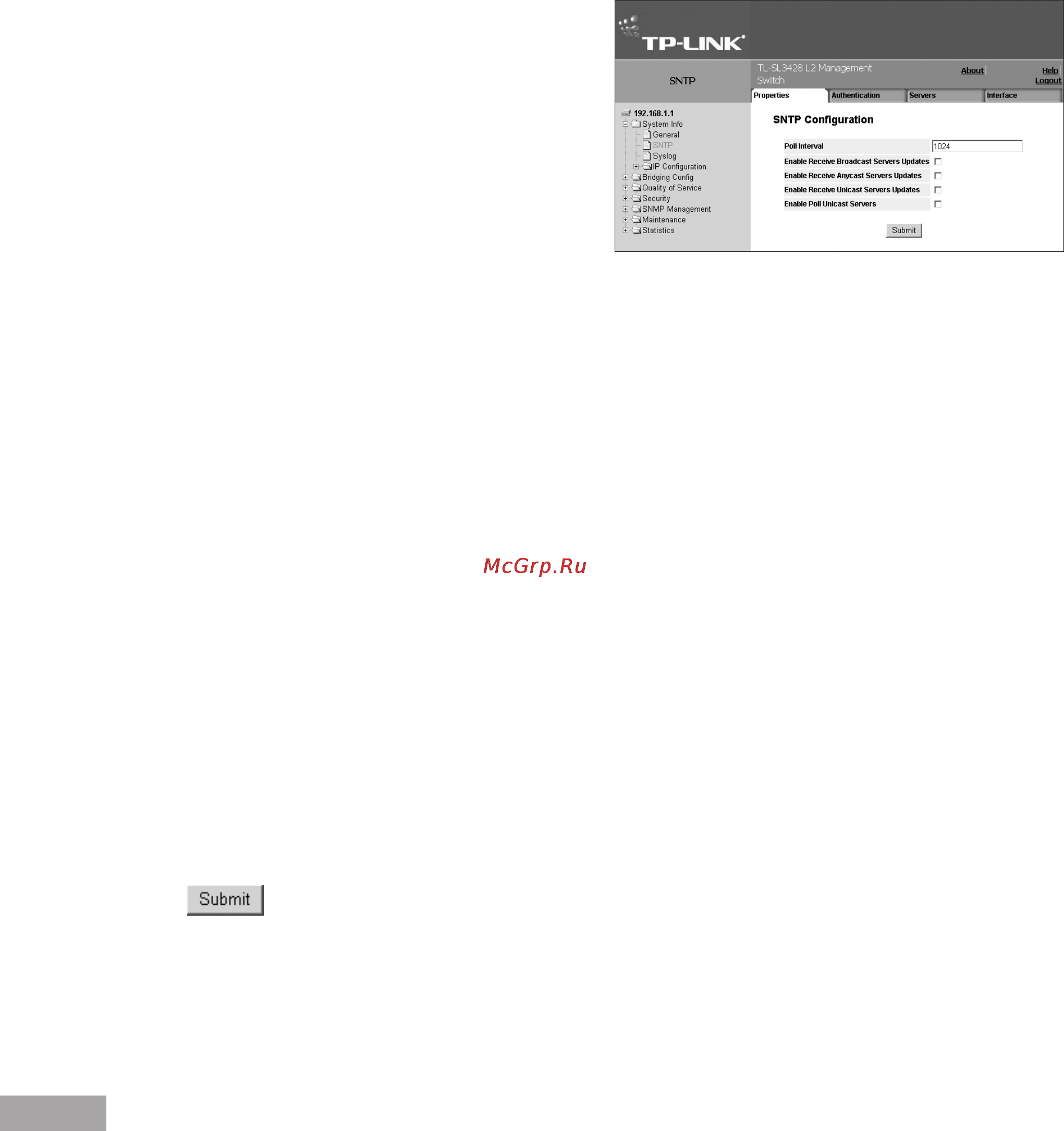 Tp-Link TL-SL3452 [20/120] Defining sntp global settings