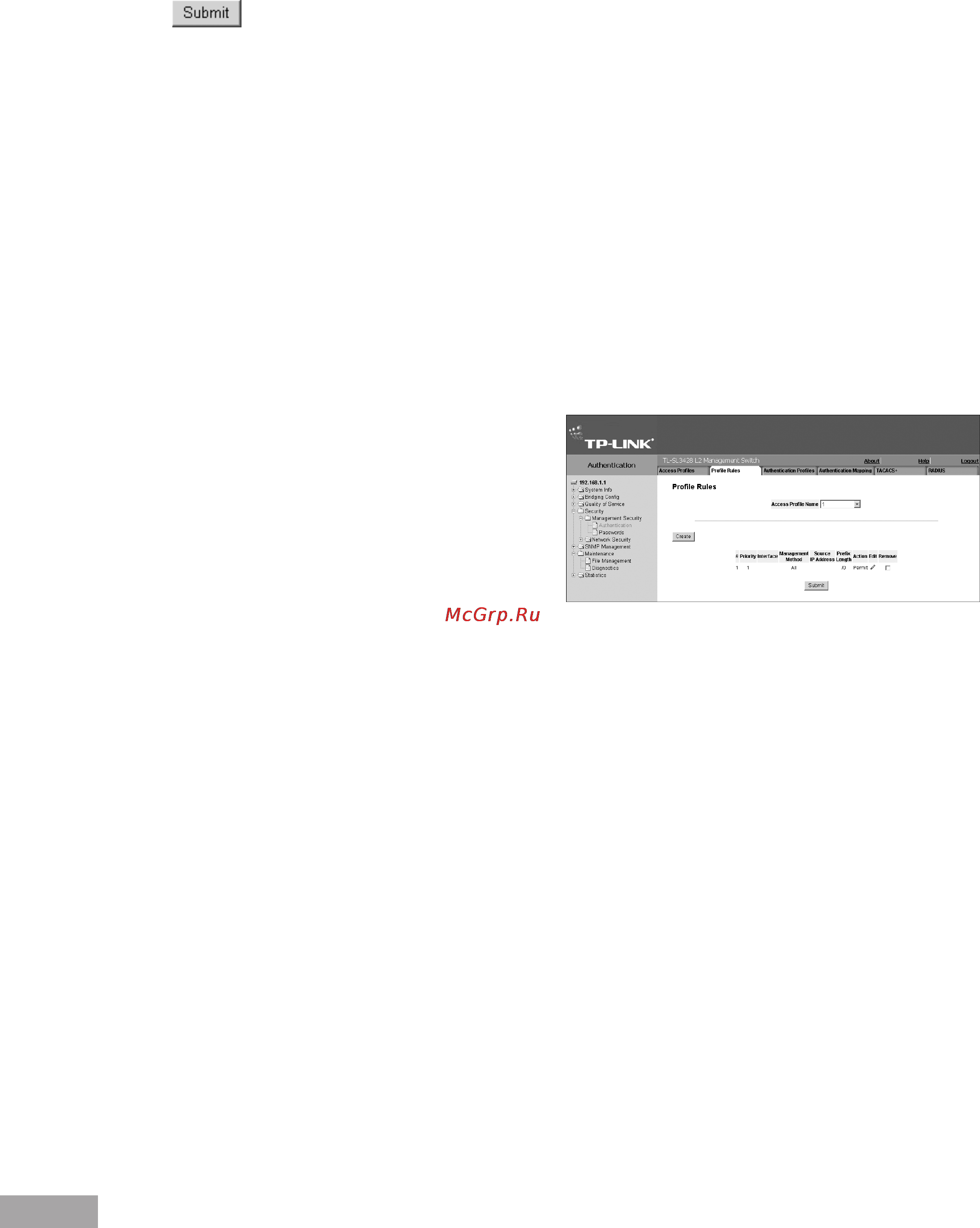 Tp-Link TL-SL3452 [30/120] Defining profile rules