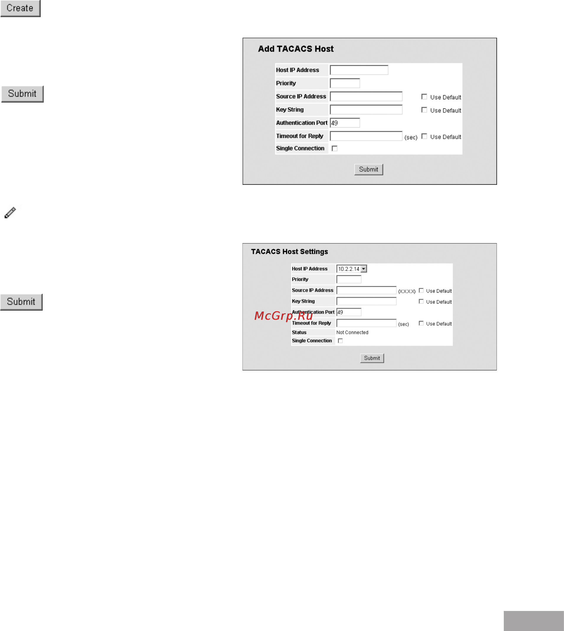 Tp-Link TL-SL3452 [35/120] Defining radius server settings