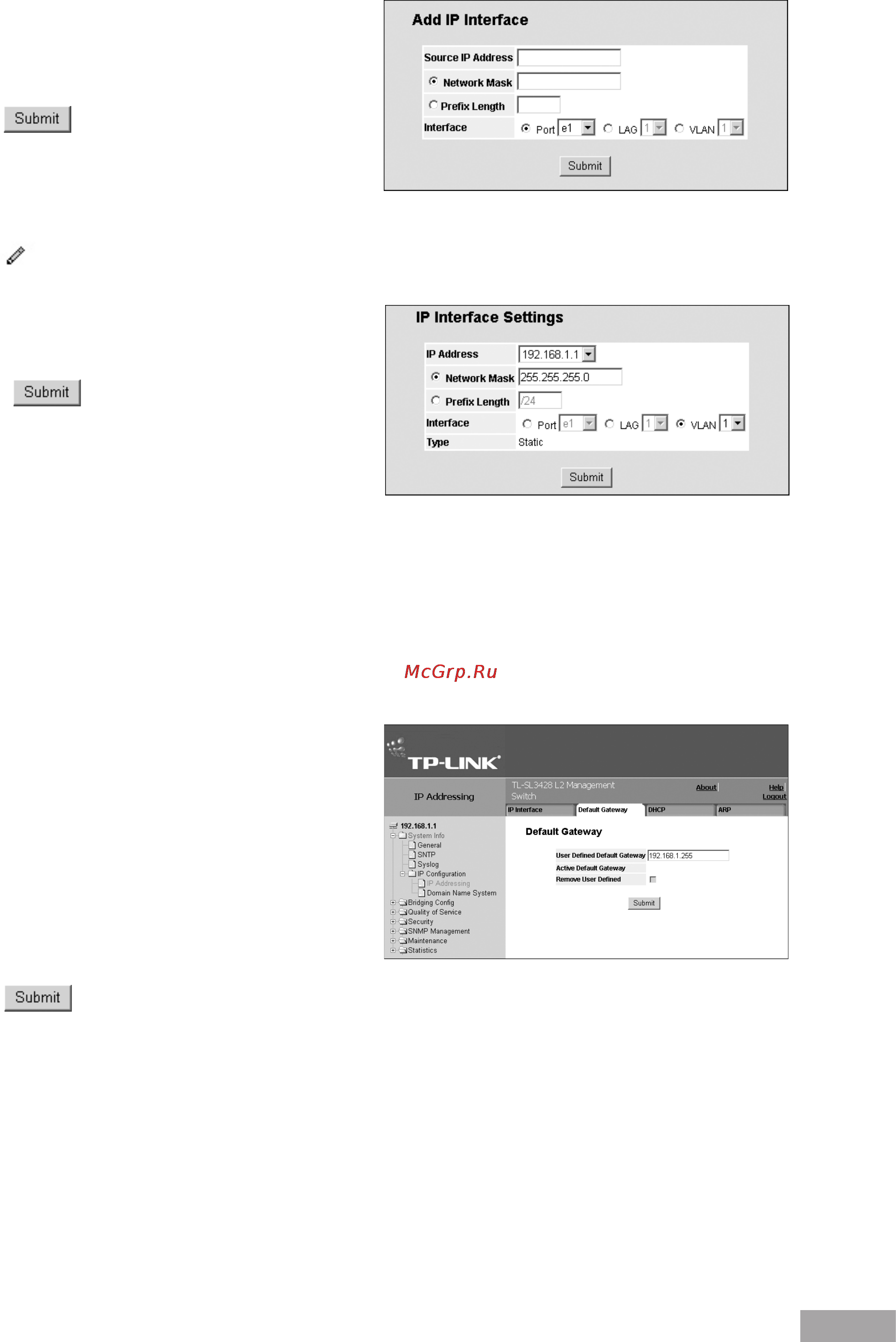 Tp-Link TL-SL3452 [47/120] Defining the default gateway