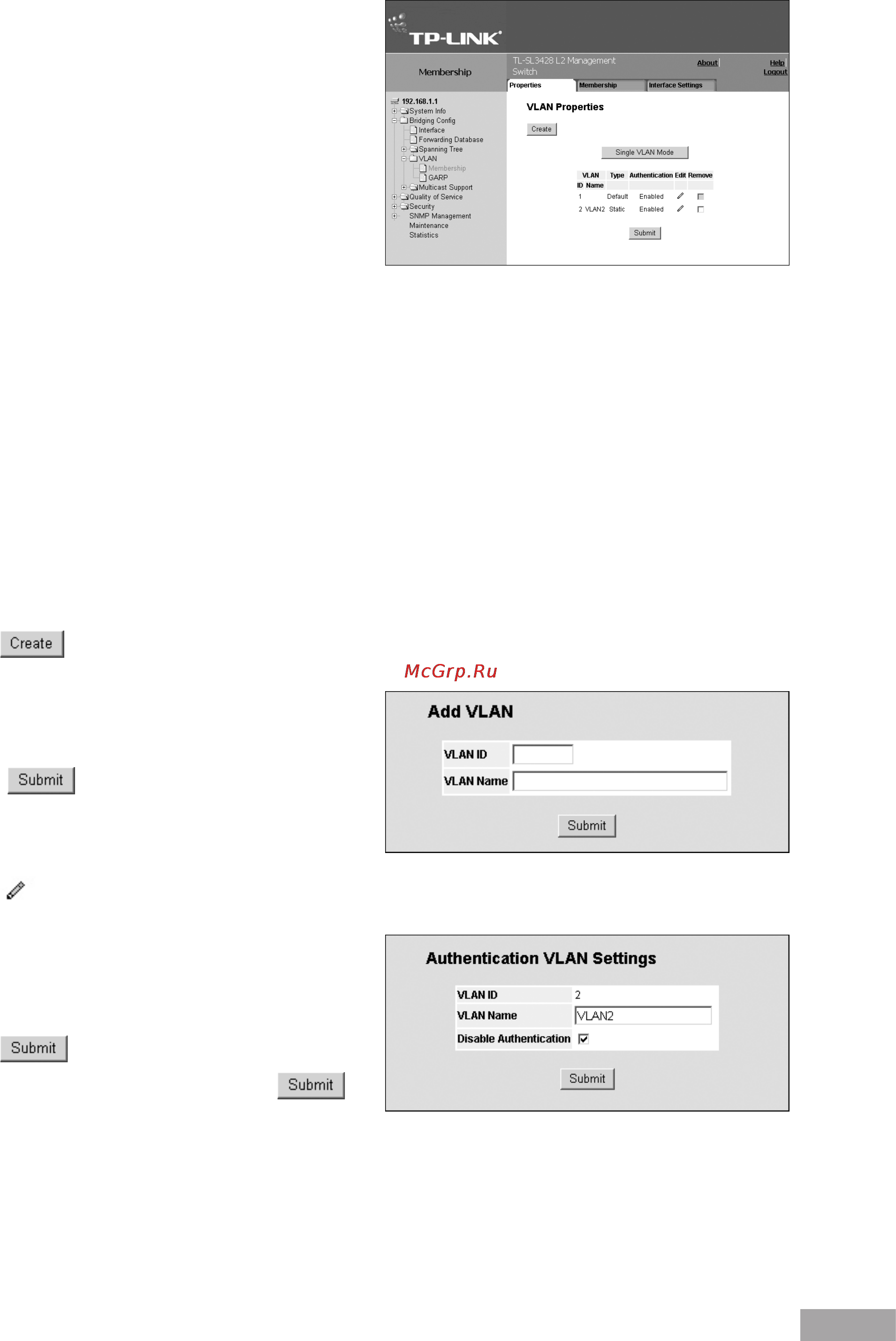 Tp-Link TL-SL3452 [57/120] Defining vlan membership