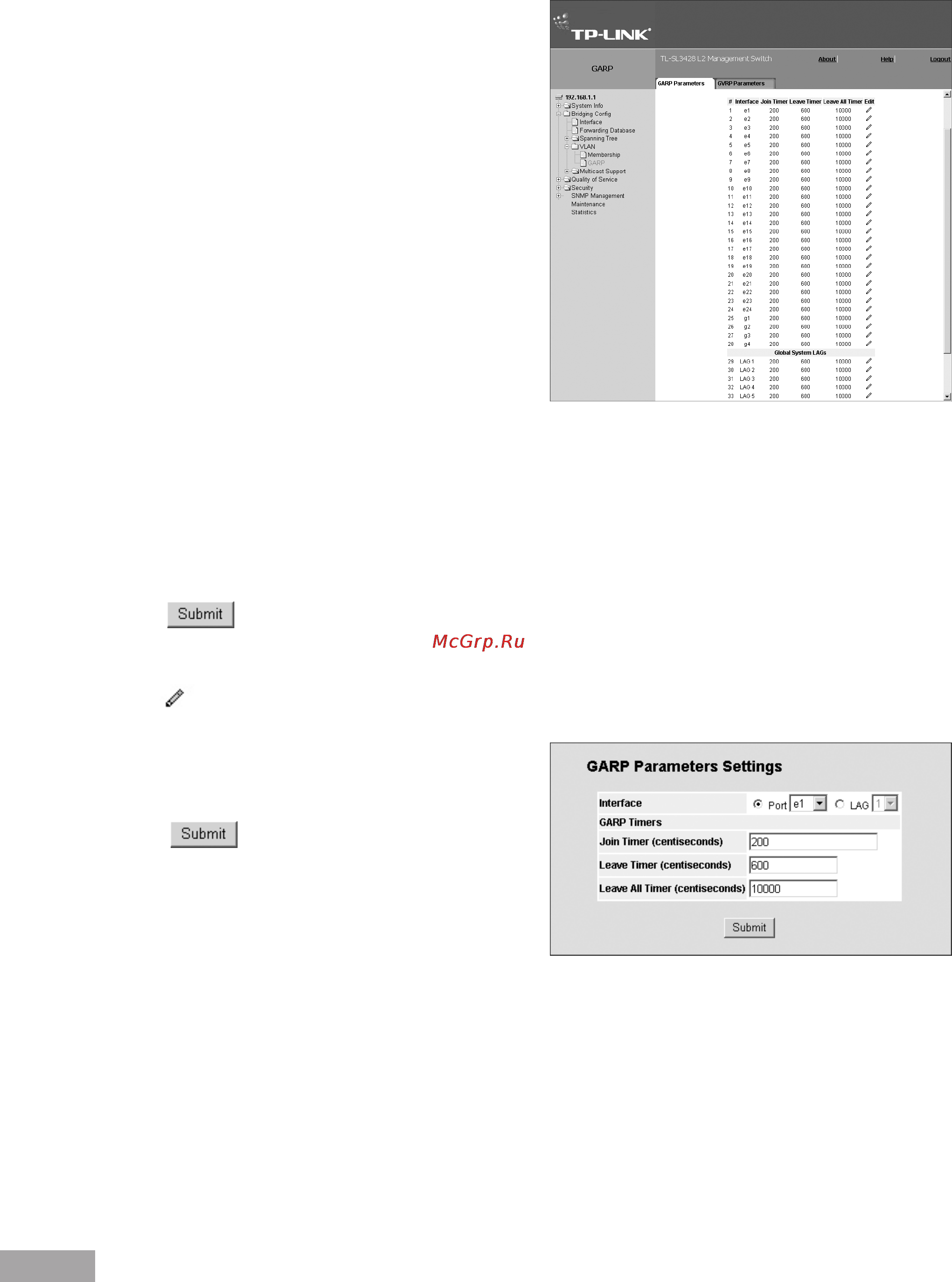 Tp-Link TL-SL3452 [60/120] Defining gvrp