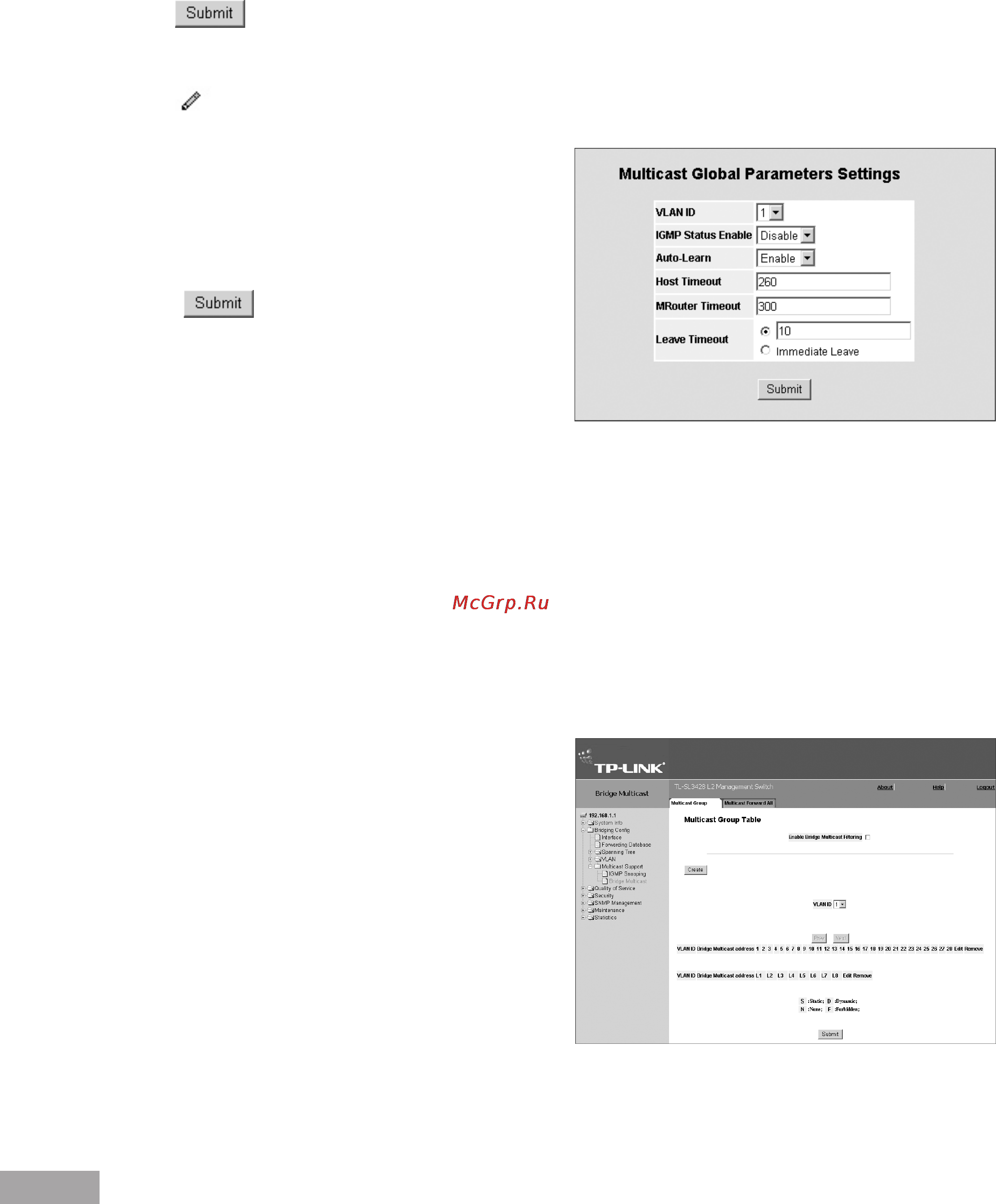Tp-Link TL-SL3452 [74/120] Defining multicast bridging groups