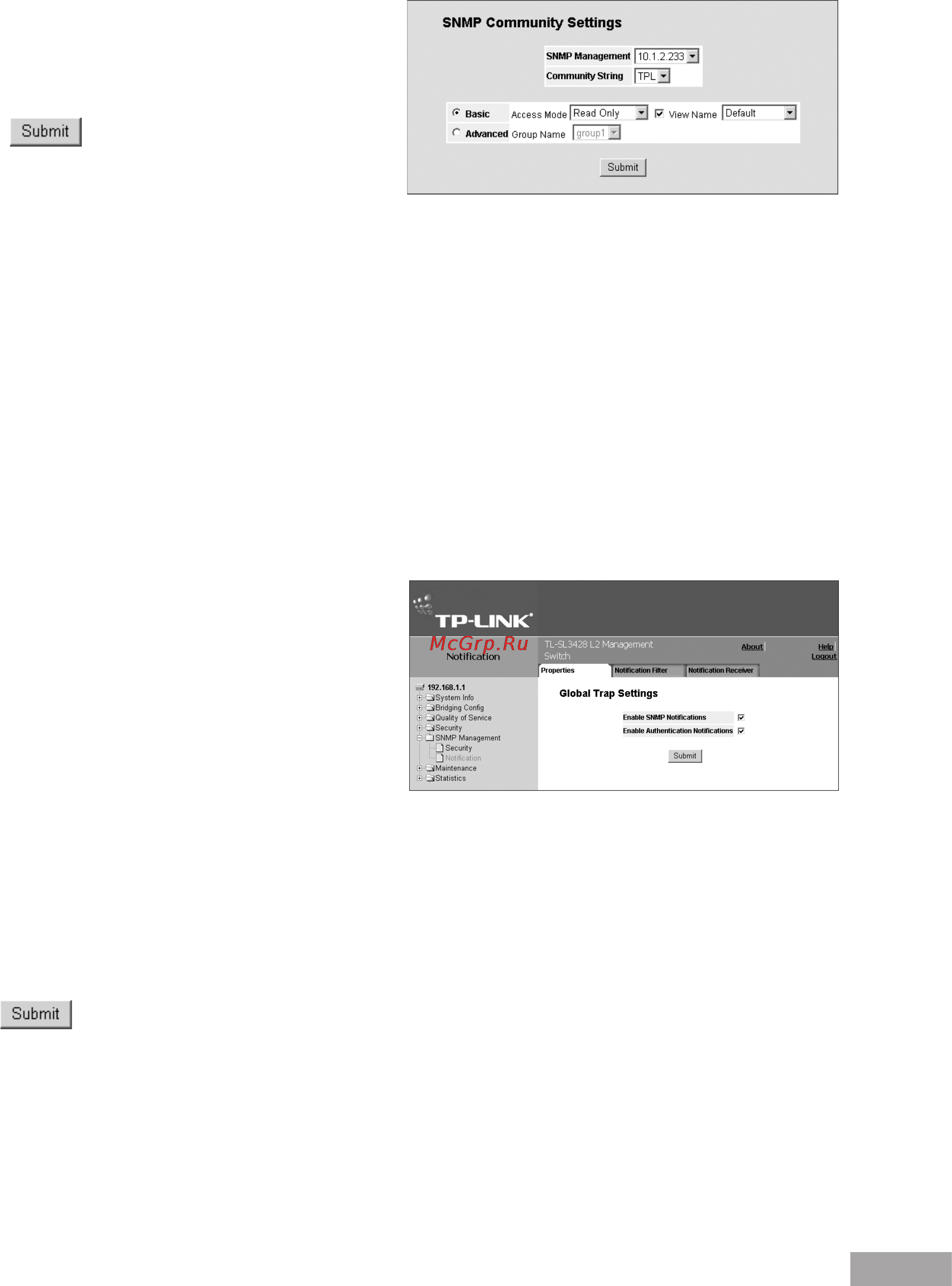 Tp-Link TL-SL3452 [83/120] Defining snmp notification properties