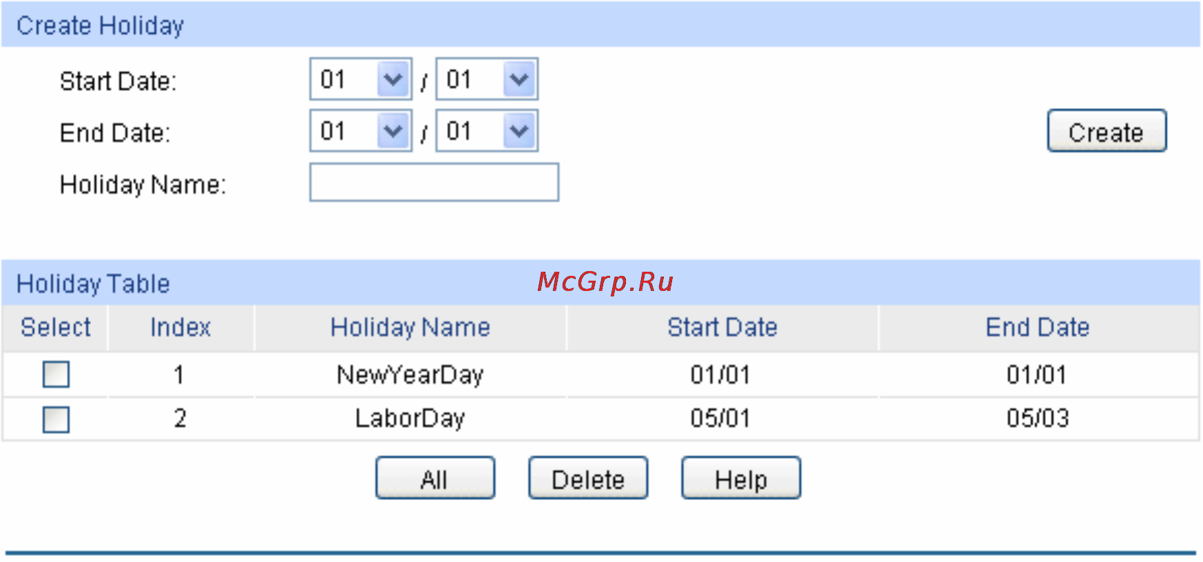 Tp-Link TL-SL3428 [133/234] Holiday config