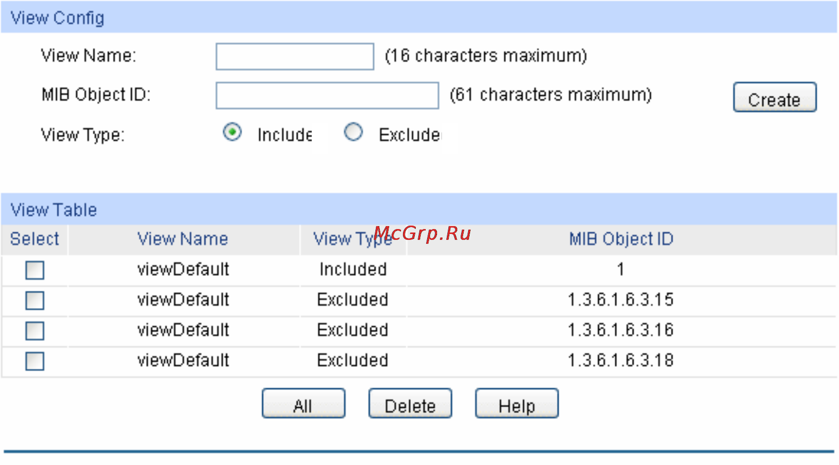 Tp-Link TL-SG2424 [104/130] Snmp view
