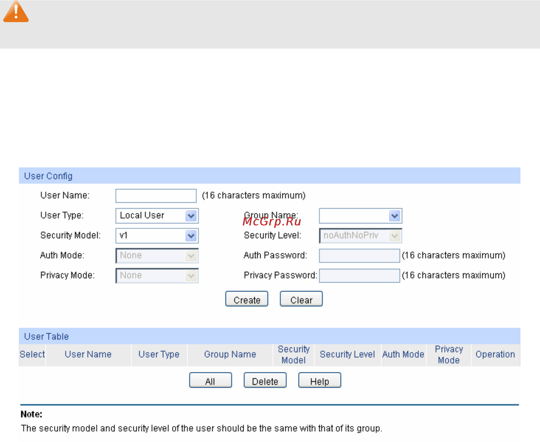 Tp-Link TL-SG2424 [106/130] Snmp user