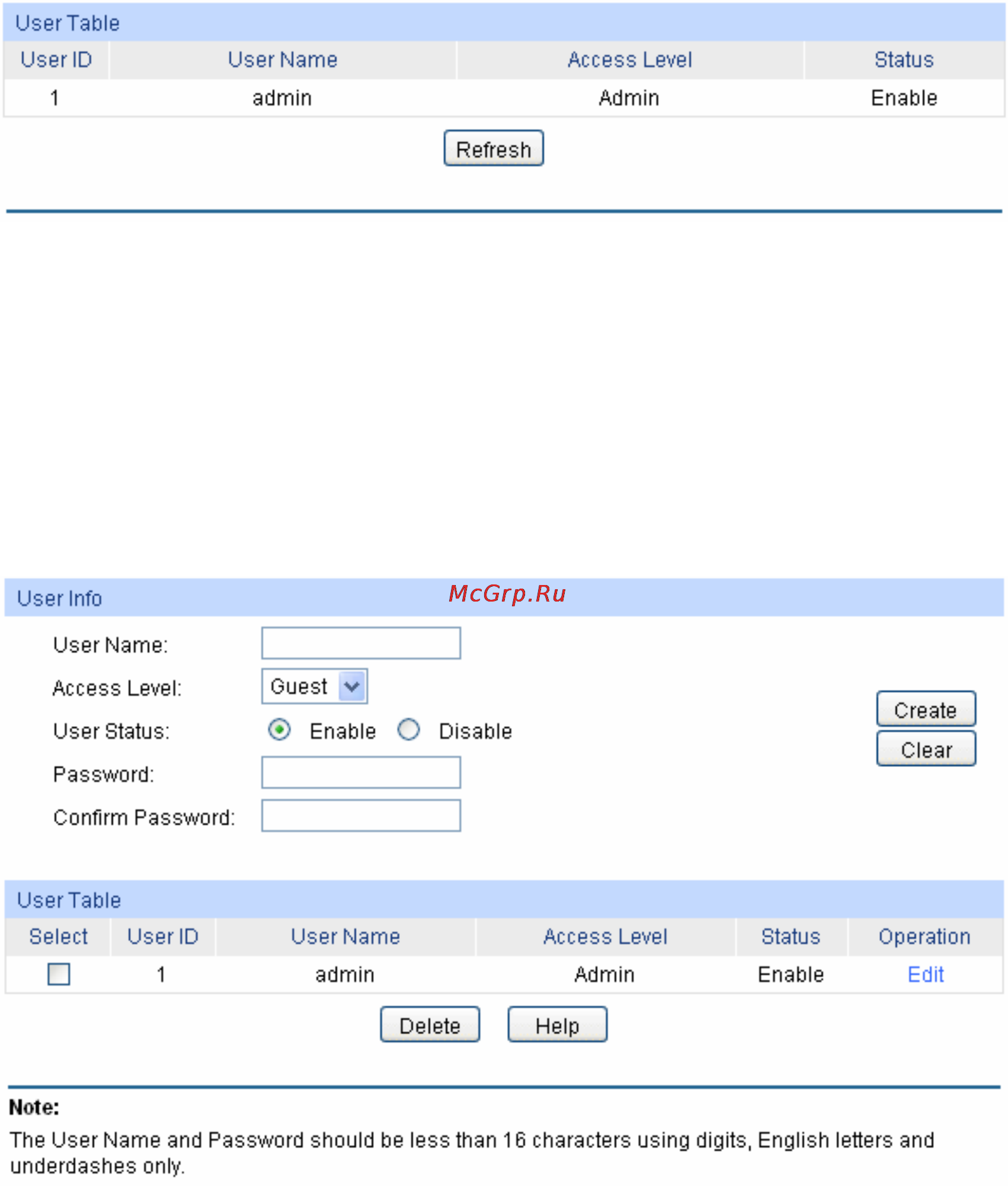Tp-Link TL-SG2424 [23/130] User config