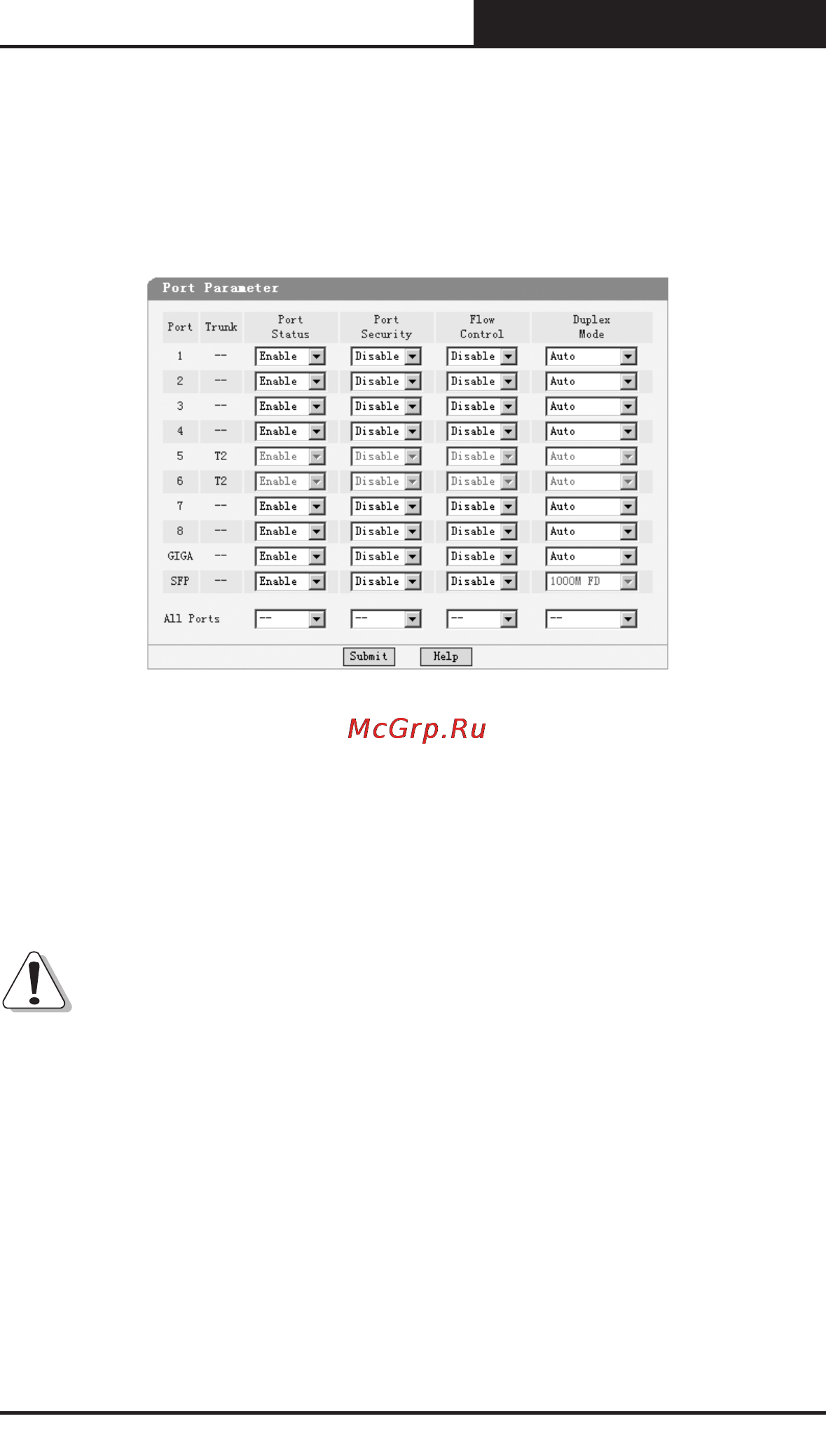 Tp-Link TL-SL2218 [43/75] Port parameter