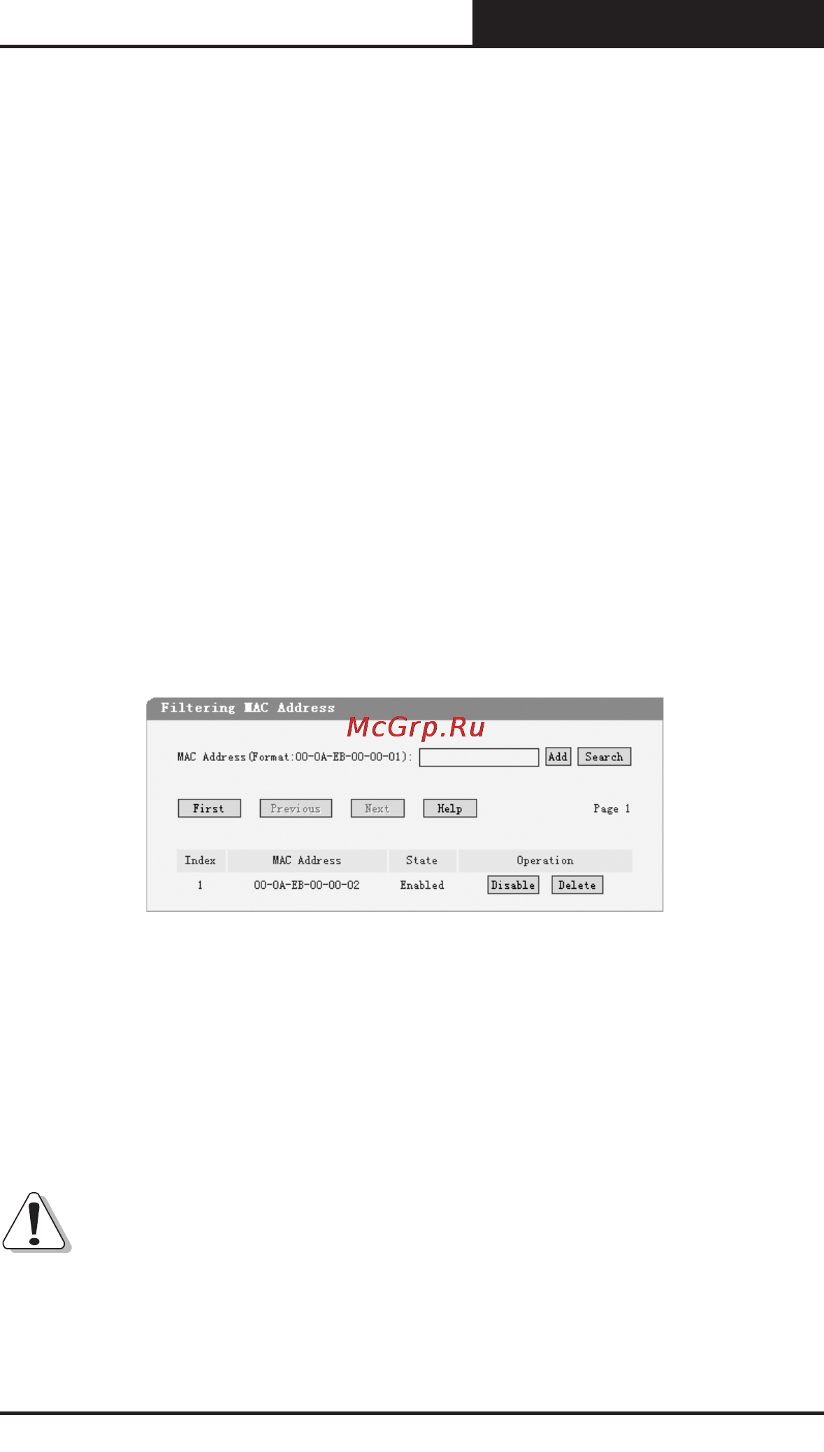 Tp-Link TL-SL2428WEB [52/75] Filtering mac address