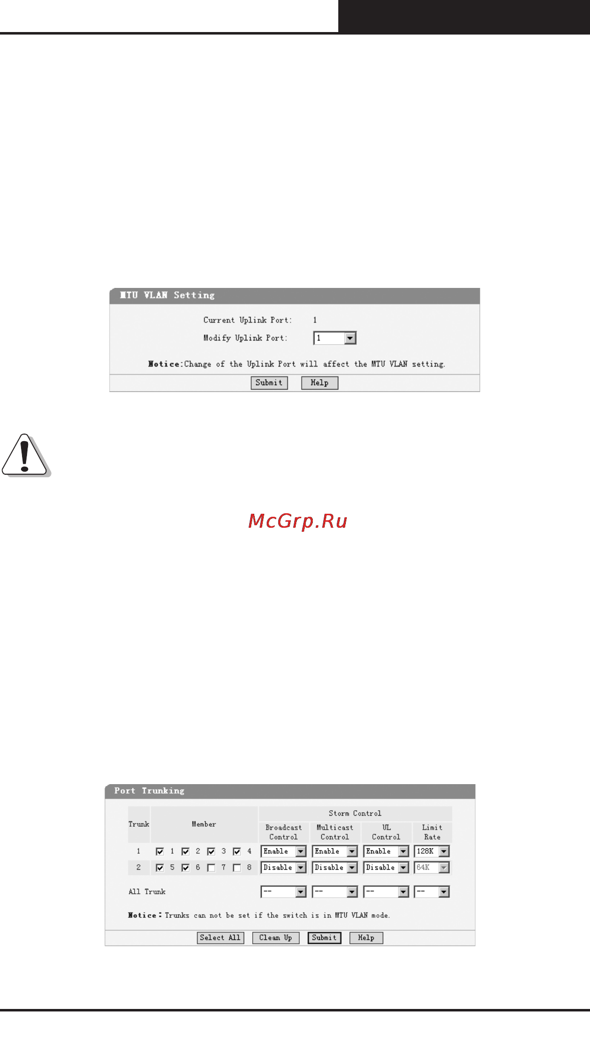 Tp-Link TL-SG2109WEB [63/75] Mtu vlan setting