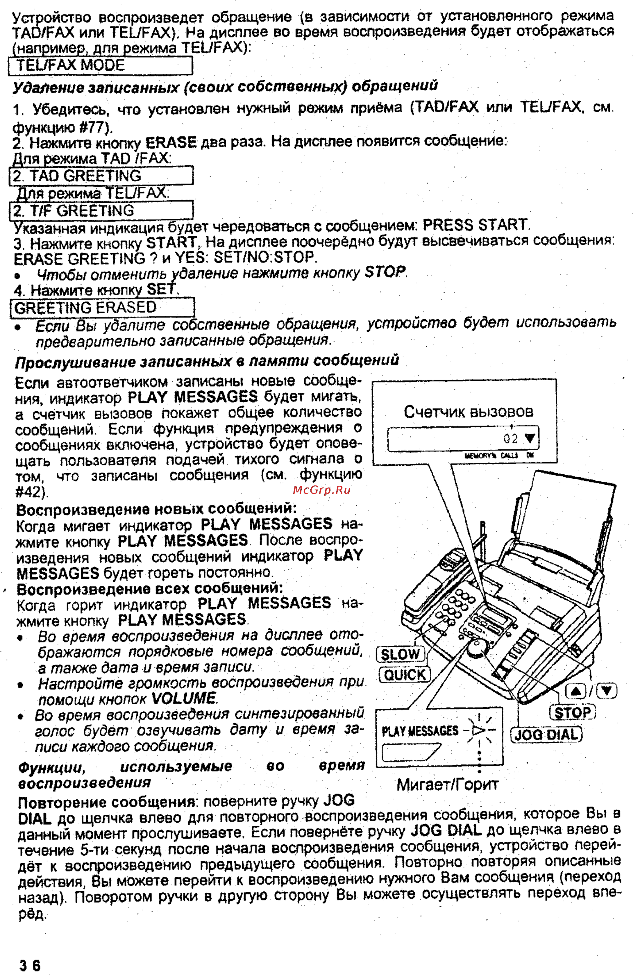 Panasonic KX-FPC95 [36/55] Мигает горит