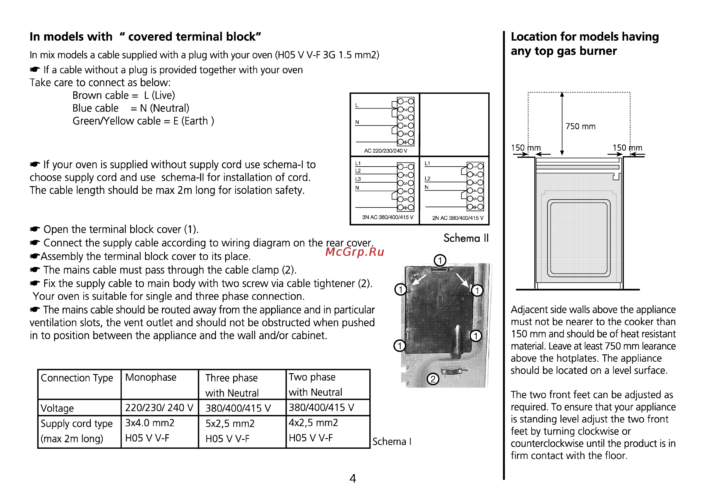 Beko CE 56100 [38/72] In models with covered terminal block