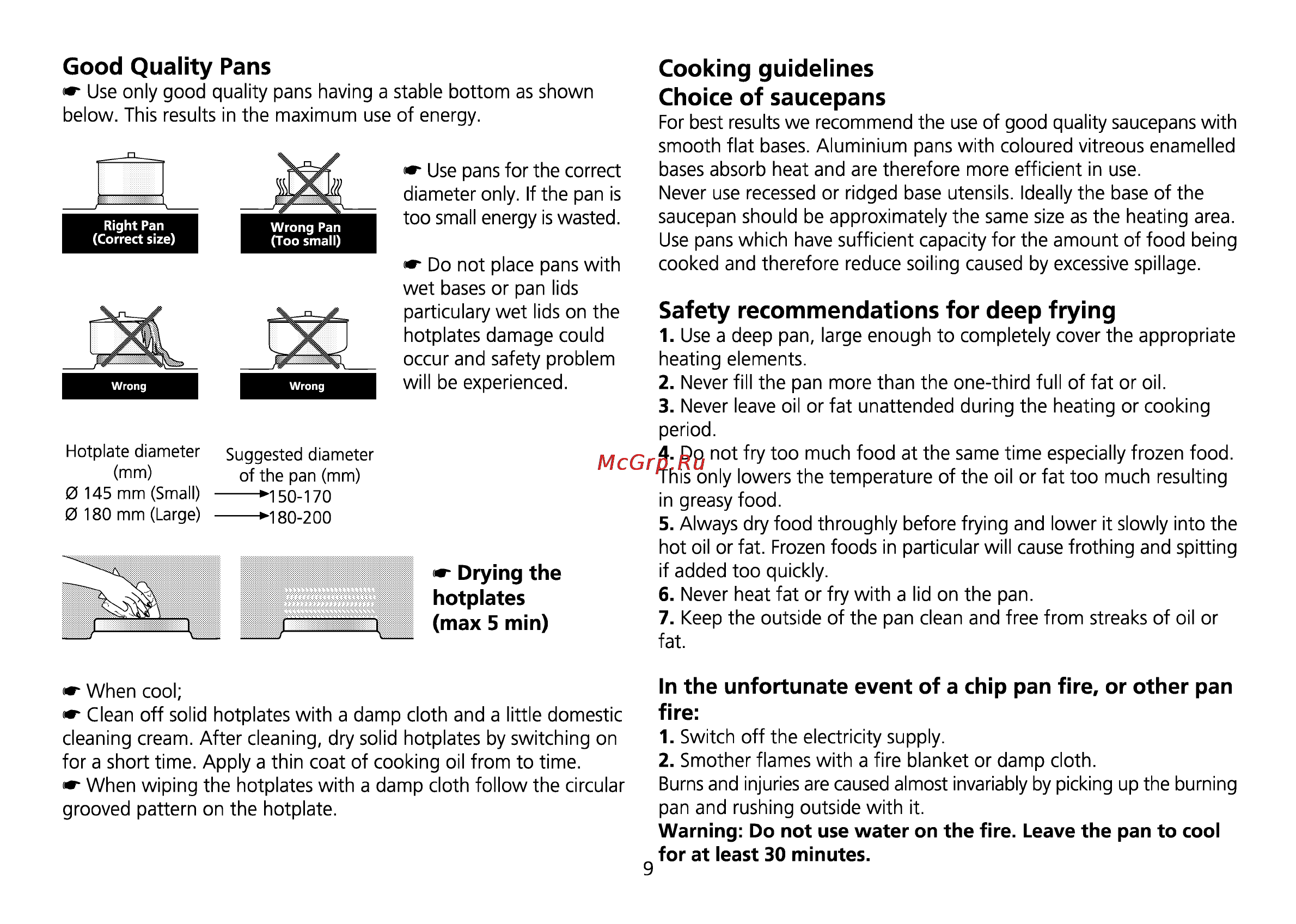 Beko CE 56100 [43/72] Cooking guidelines choice of saucepans