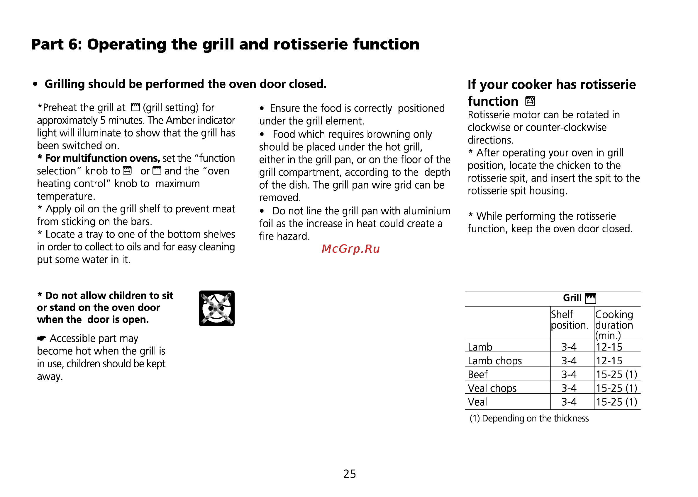 Beko CE 56100 [59/72] If your cooker has rotisserie function el