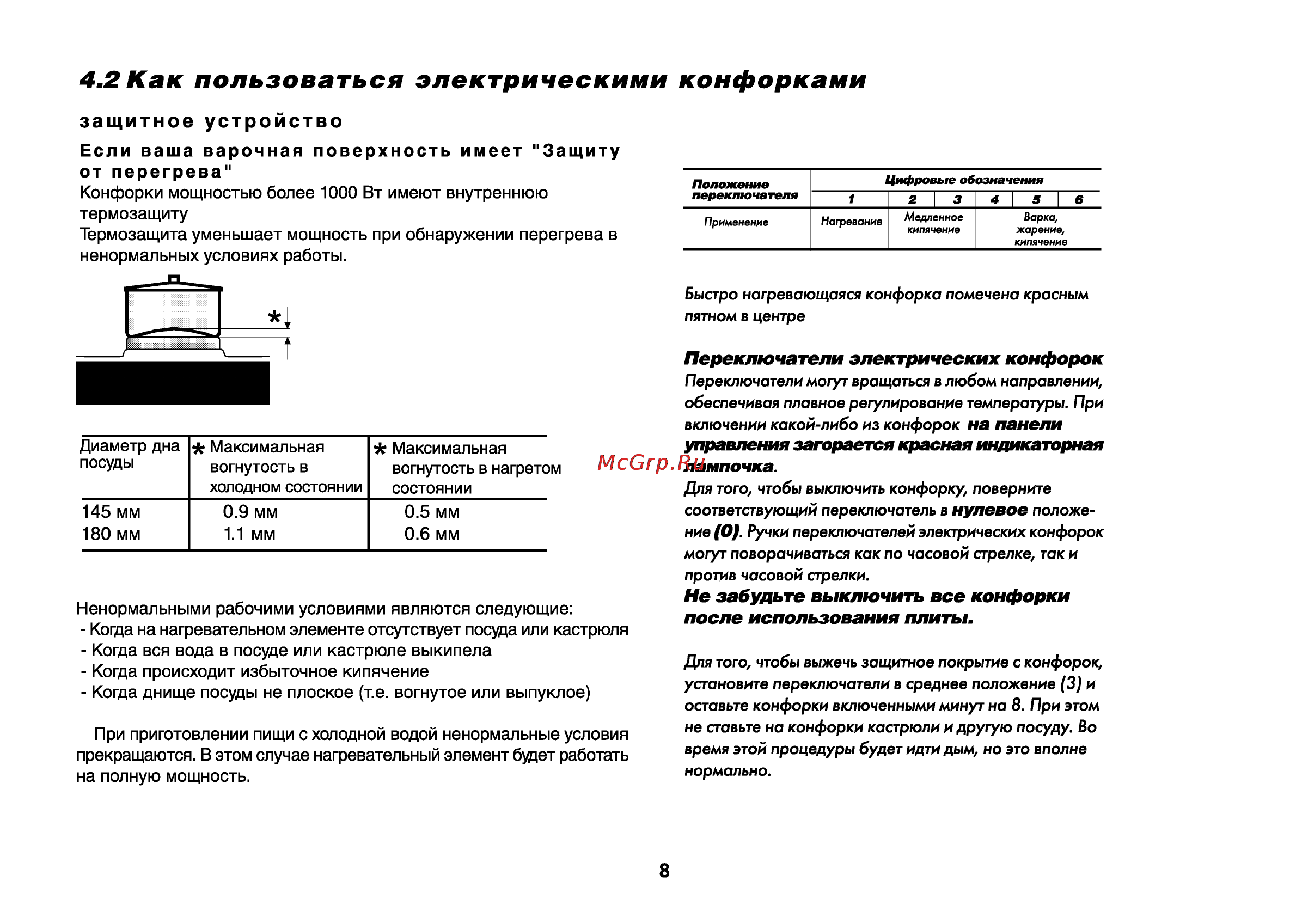 Beko CE 56100 [9/72] Как пользоваться электрическими конфорками