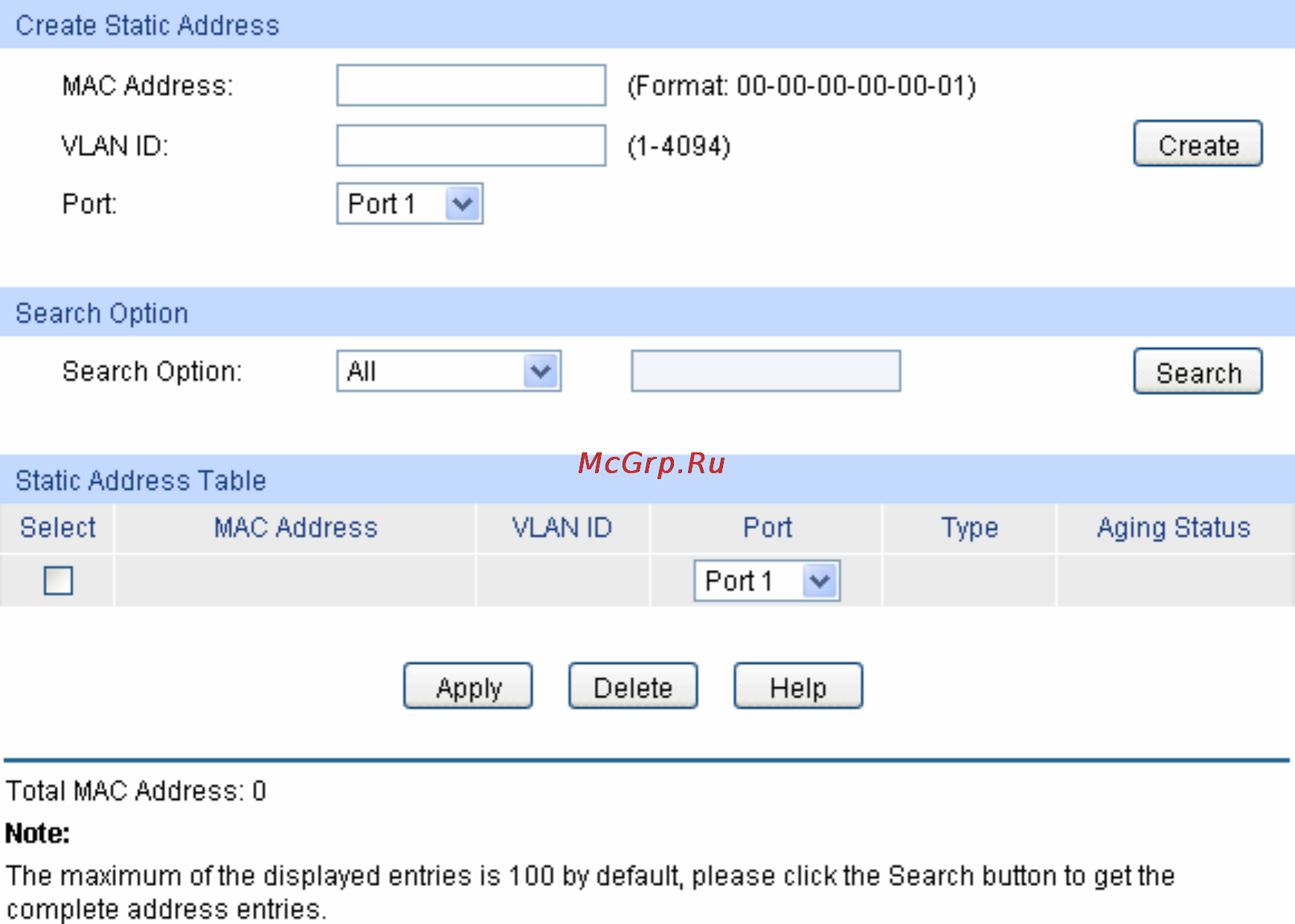 Tp-Link TL-SL2428 [45/140] Static address