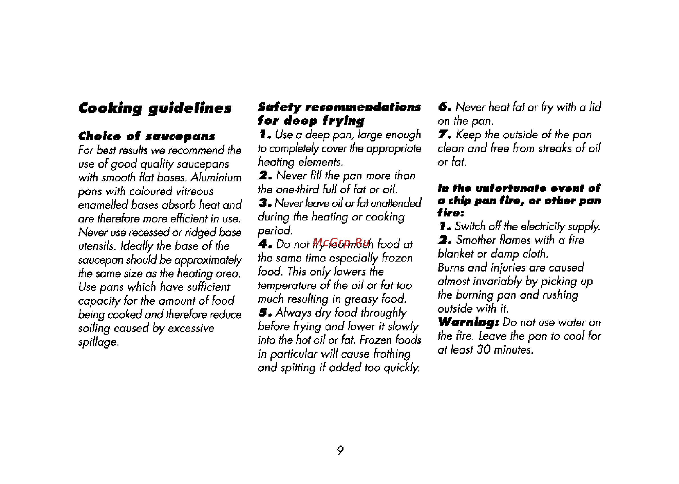 Beko CE 51110 [43/72] Cooking guidelines