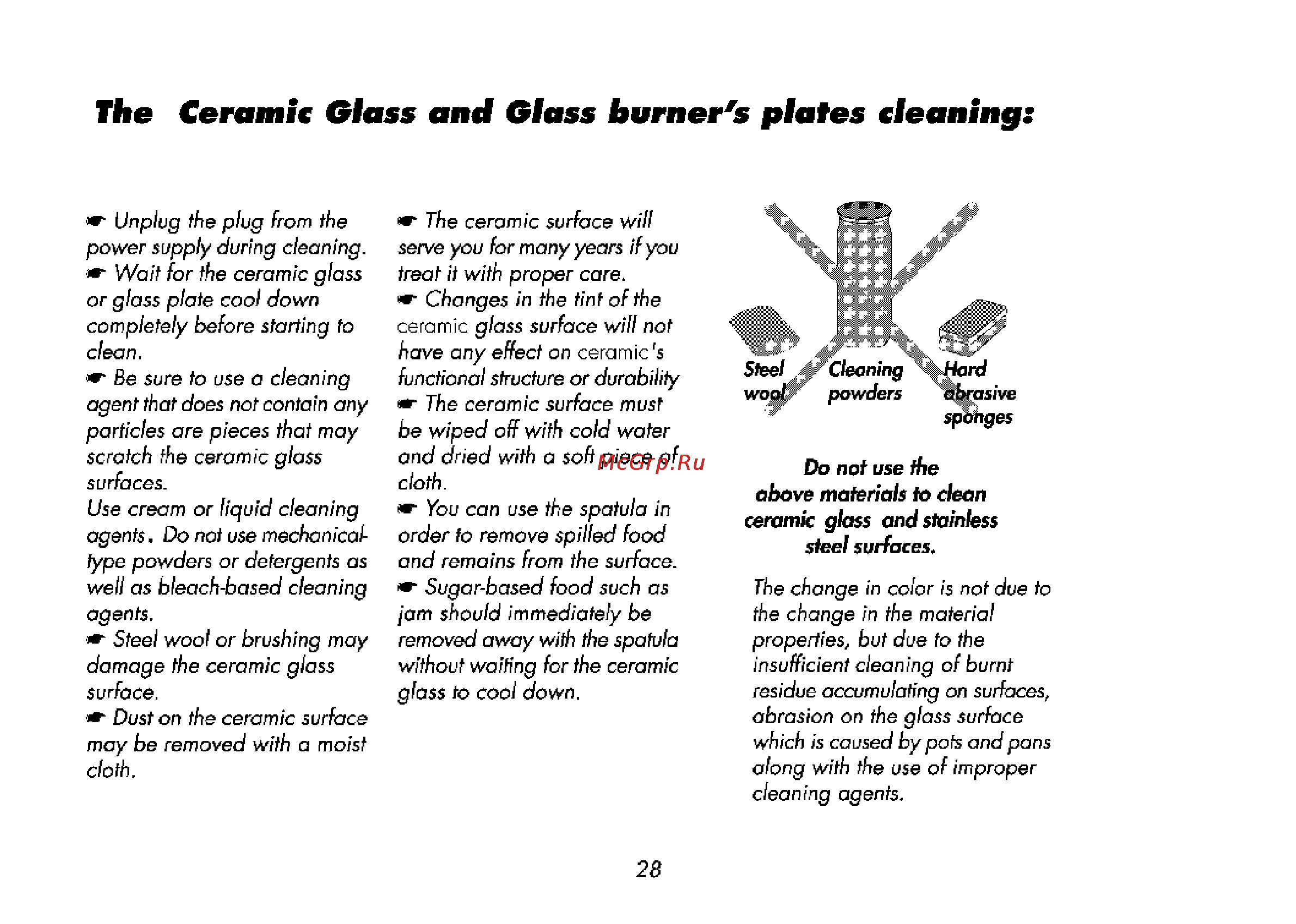 Beko CE 51110 [62/72] Glass burner s plates cleaning