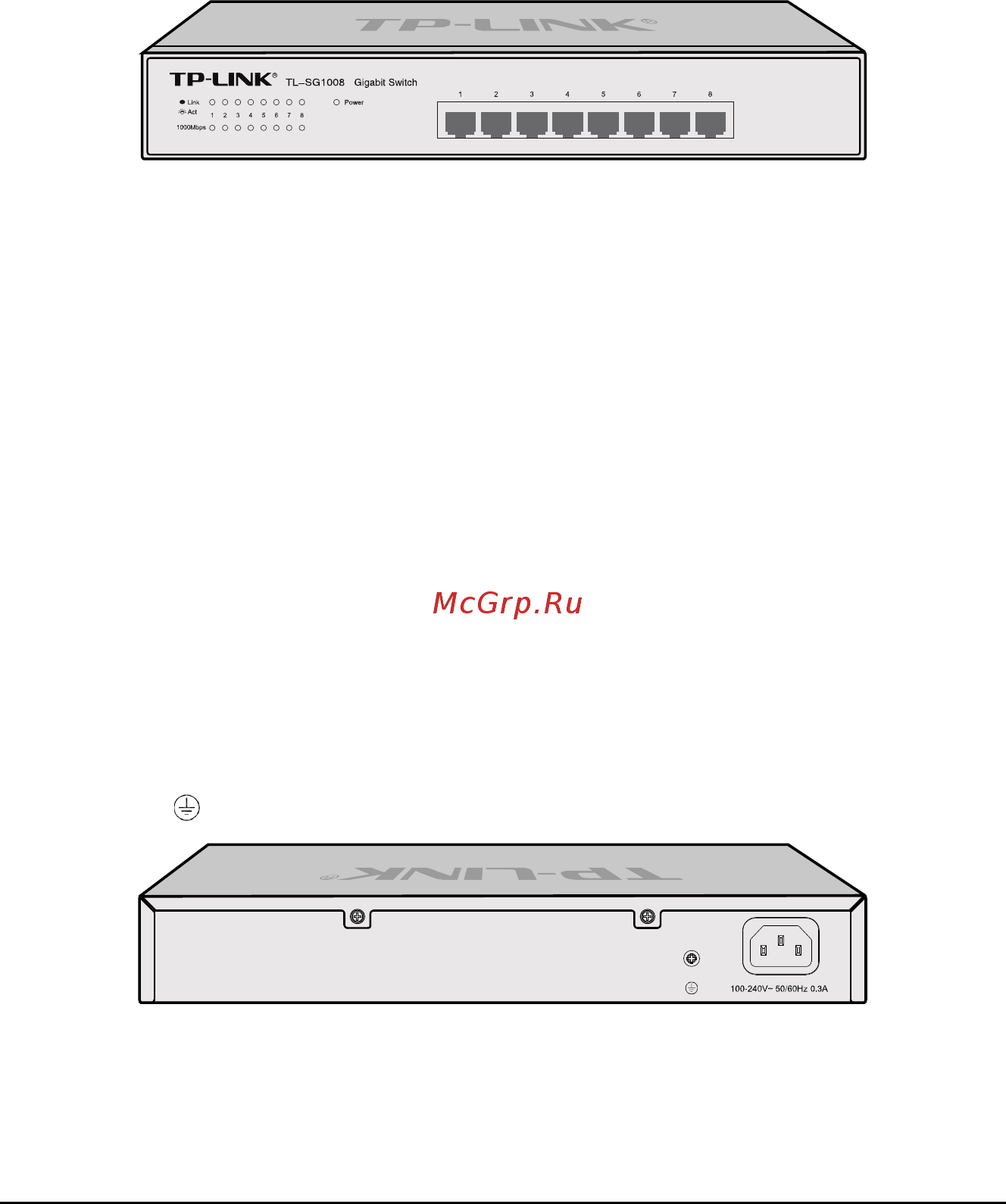 Tp-Link TL-SG1008 [7/16] Chapter 2 identifying external components